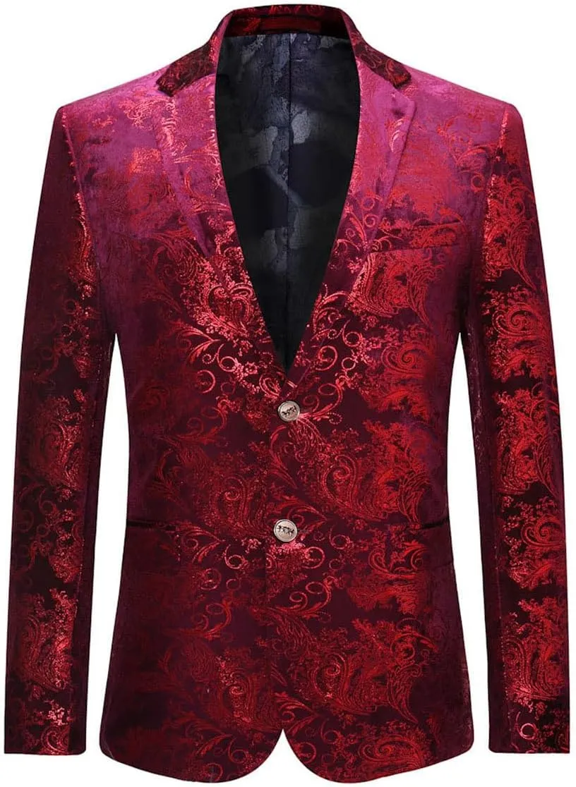 Cloudstyle Men's Dress Suit Single-Breasted 2 Pieces Slim Fit 2 Buttons Suits