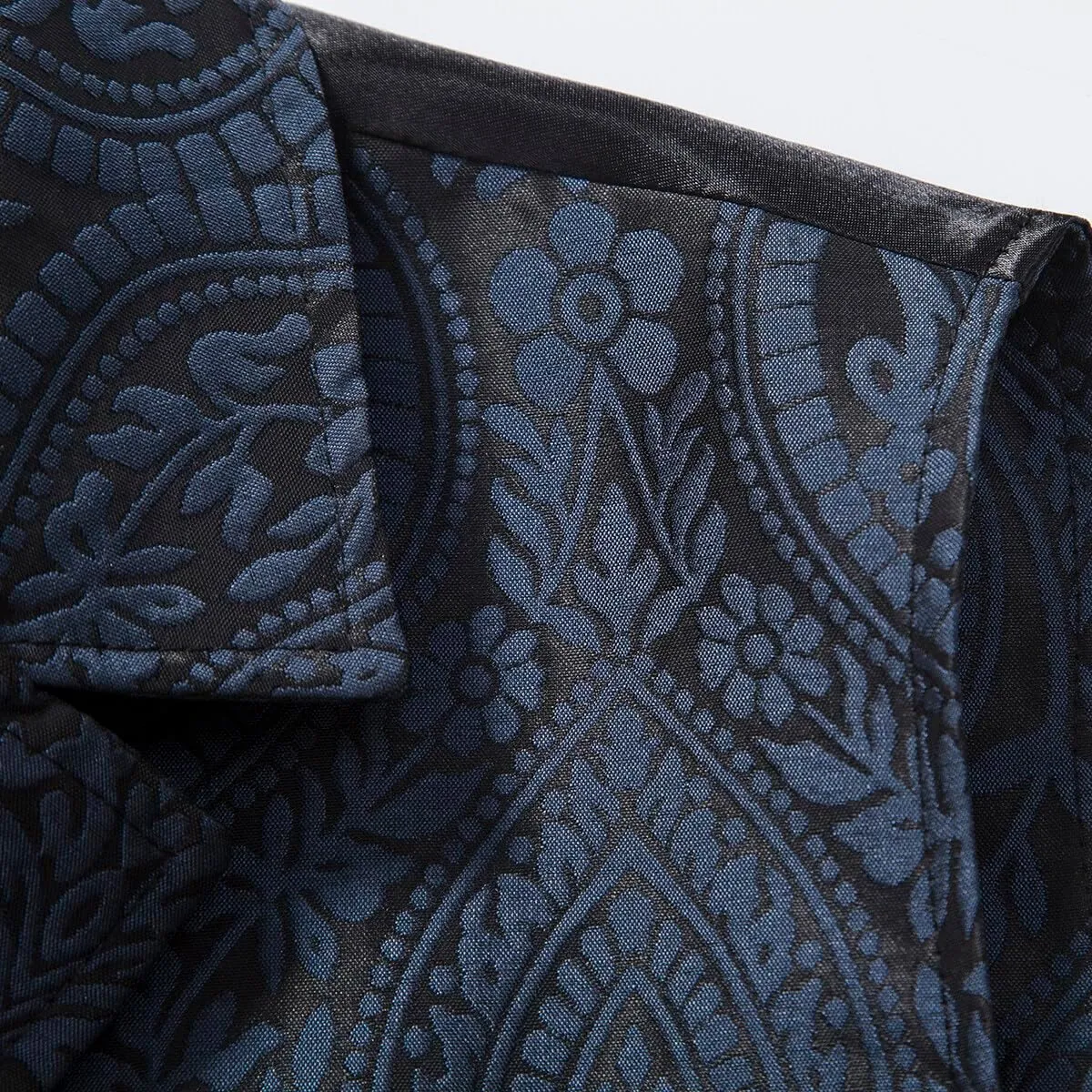 Cloudstyle Mens Paisley Dress Vest Gothic Steampunk Waistcoat Floral Sleeveless Tailcoat
