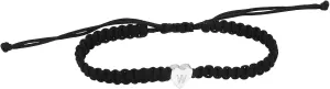 Couple Bracelets White Gold Plated Initial Heart String Bracelets for Women Men Handmade Rope Braided Bracelet Minimalist
