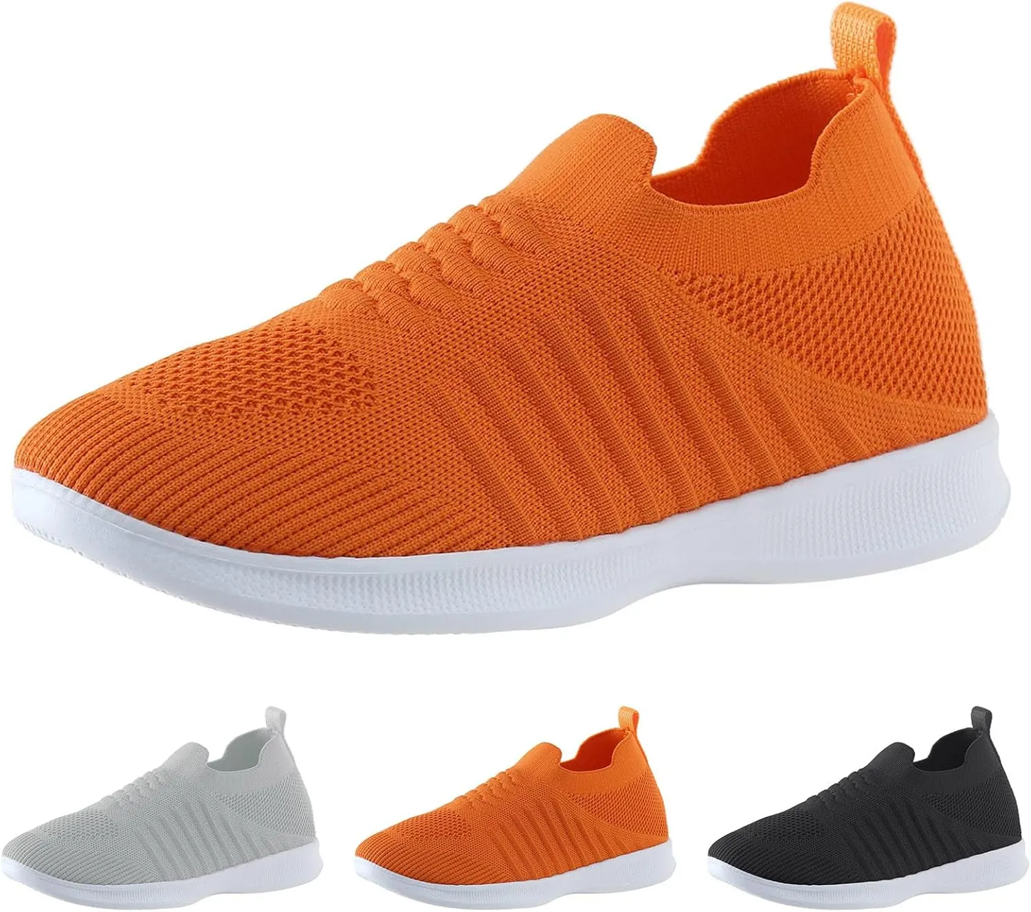 CsgrFagr Women Casual Shoes Fashionable Simple and Solid Color The New Pattern Summer Mesh Breathable Shoes Men Sneaker (Grey, 8)
