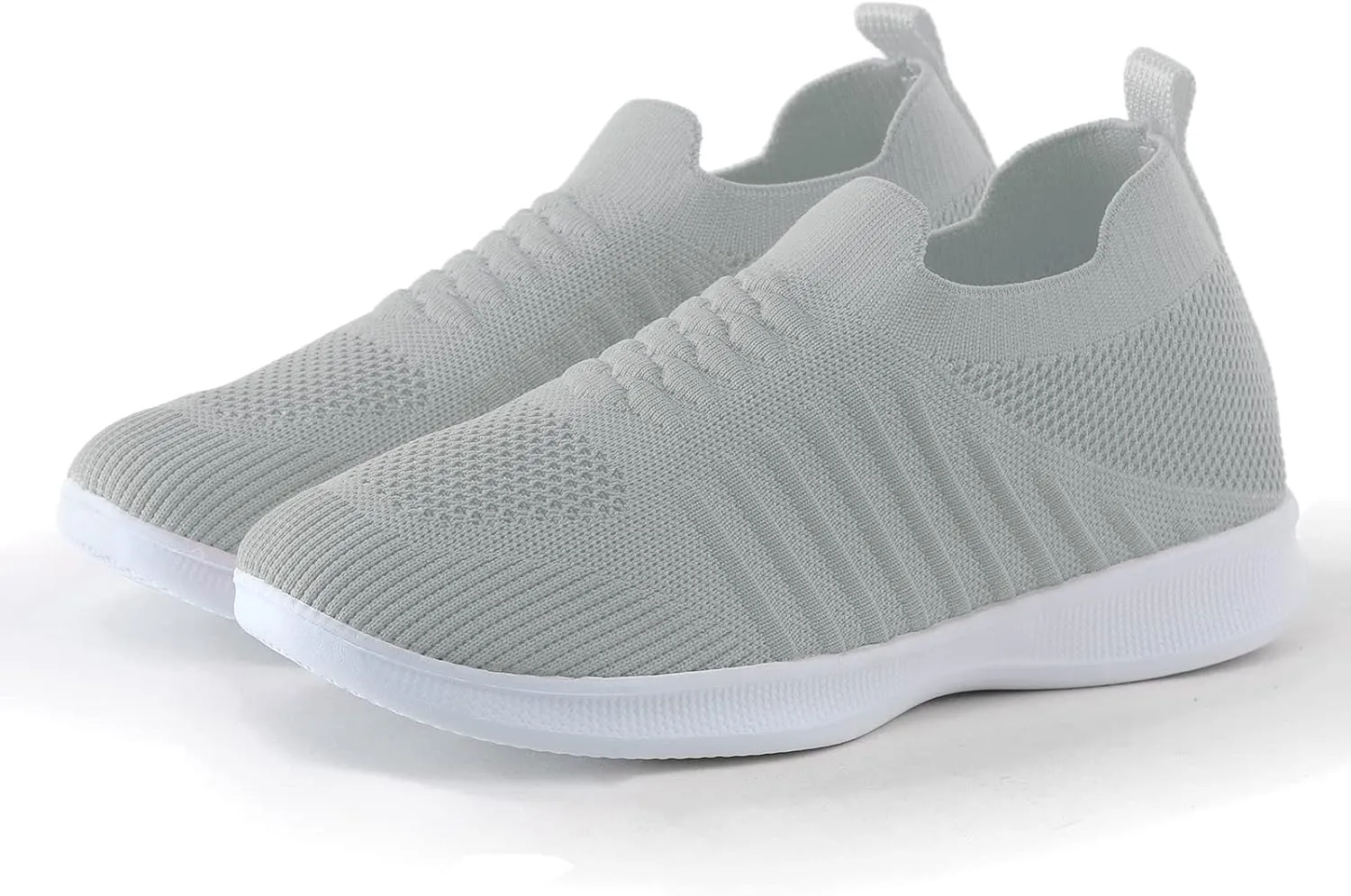 CsgrFagr Women Casual Shoes Fashionable Simple and Solid Color The New Pattern Summer Mesh Breathable Shoes Men Sneaker (Grey, 8)