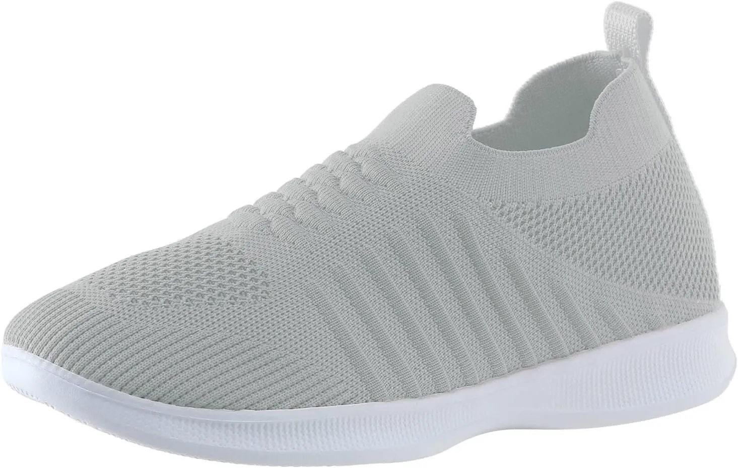 CsgrFagr Women Casual Shoes Fashionable Simple and Solid Color The New Pattern Summer Mesh Breathable Shoes Men Sneaker (Grey, 8)