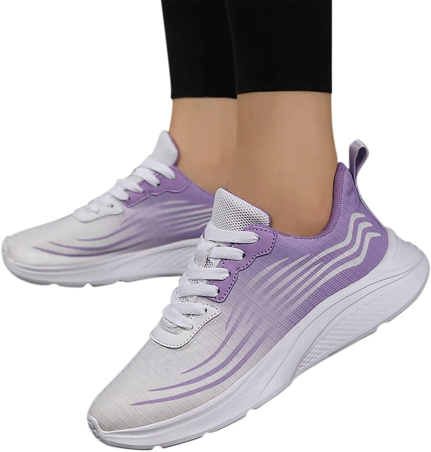 Cushion Comfortable Running Tennis Shoes for Women Fashion Low Top Sneakers with Platform Jogger Running Shoe