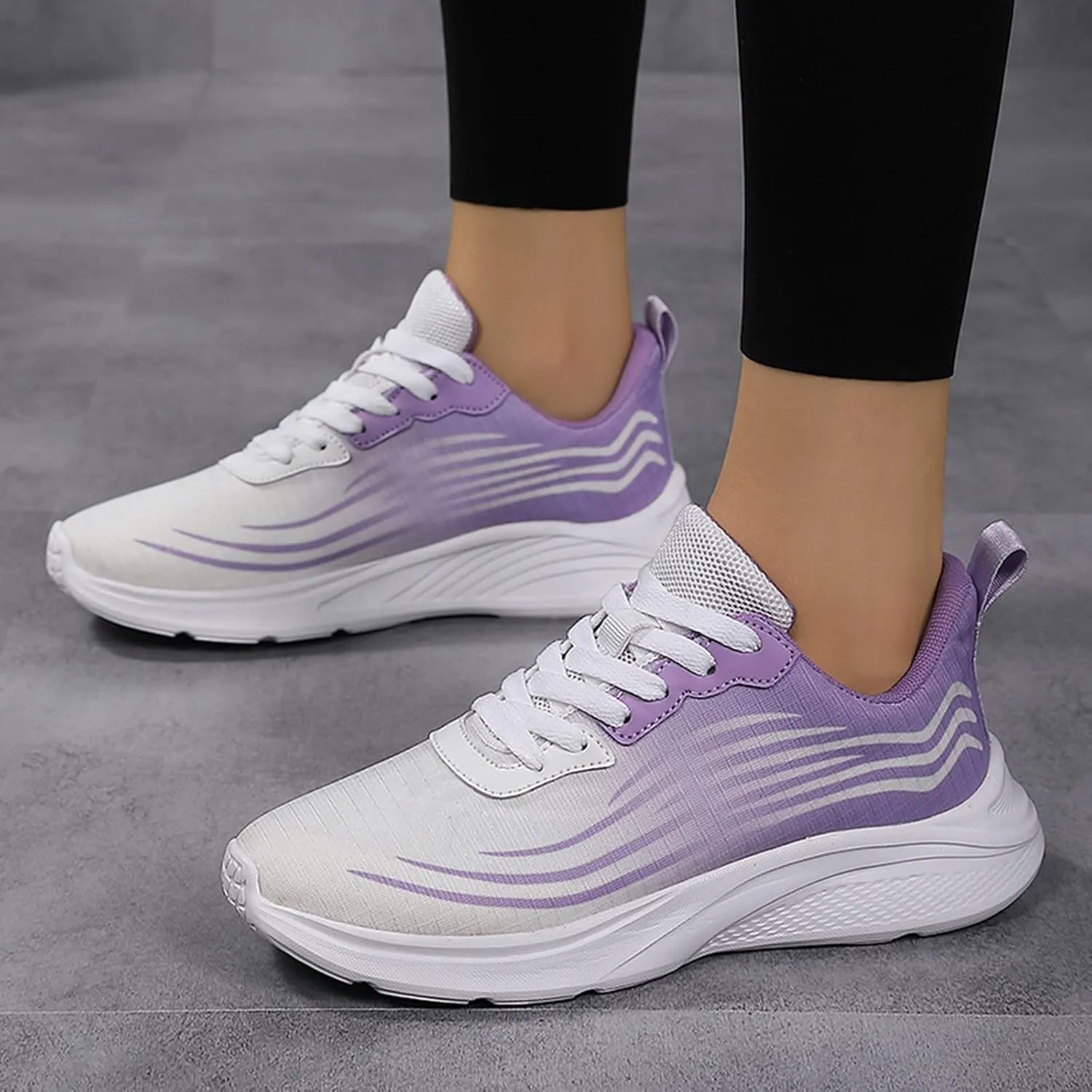 Cushion Comfortable Running Tennis Shoes for Women Fashion Low Top Sneakers with Platform Jogger Running Shoe