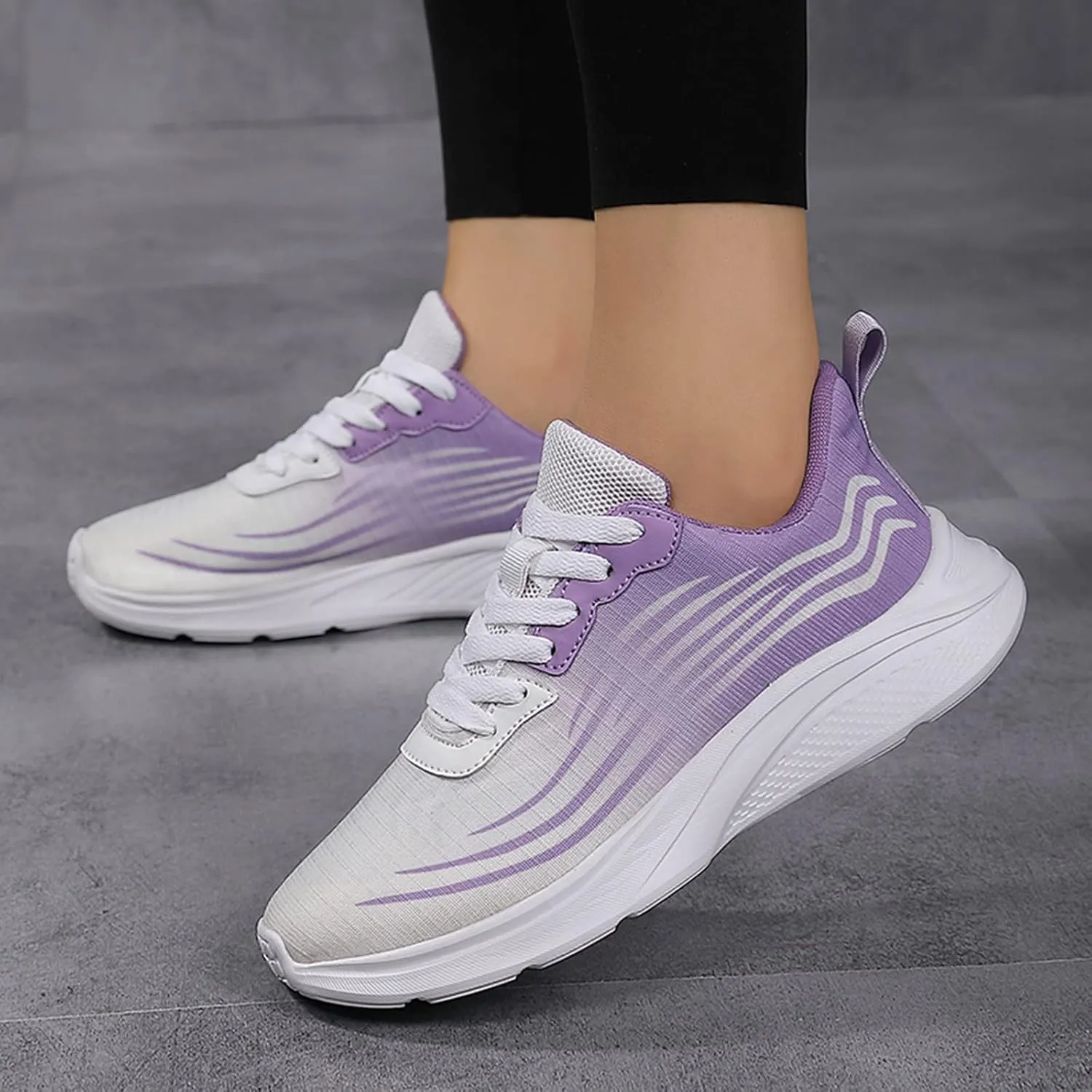 Cushion Comfortable Running Tennis Shoes for Women Fashion Low Top Sneakers with Platform Jogger Running Shoe