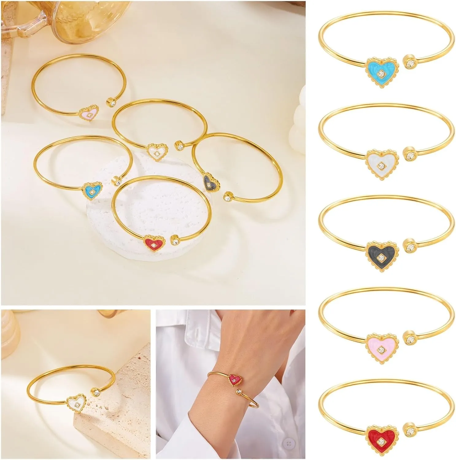 Dainty Thin Cuff Bangle Bracelets for Women Adjustable Gold Cuff Bracelet Minimalist Gold Open Bangle Wrist Cuff Bracelets