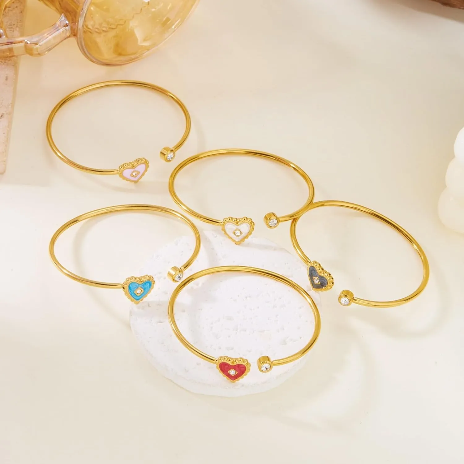 Dainty Thin Cuff Bangle Bracelets for Women Adjustable Gold Cuff Bracelet Minimalist Gold Open Bangle Wrist Cuff Bracelets