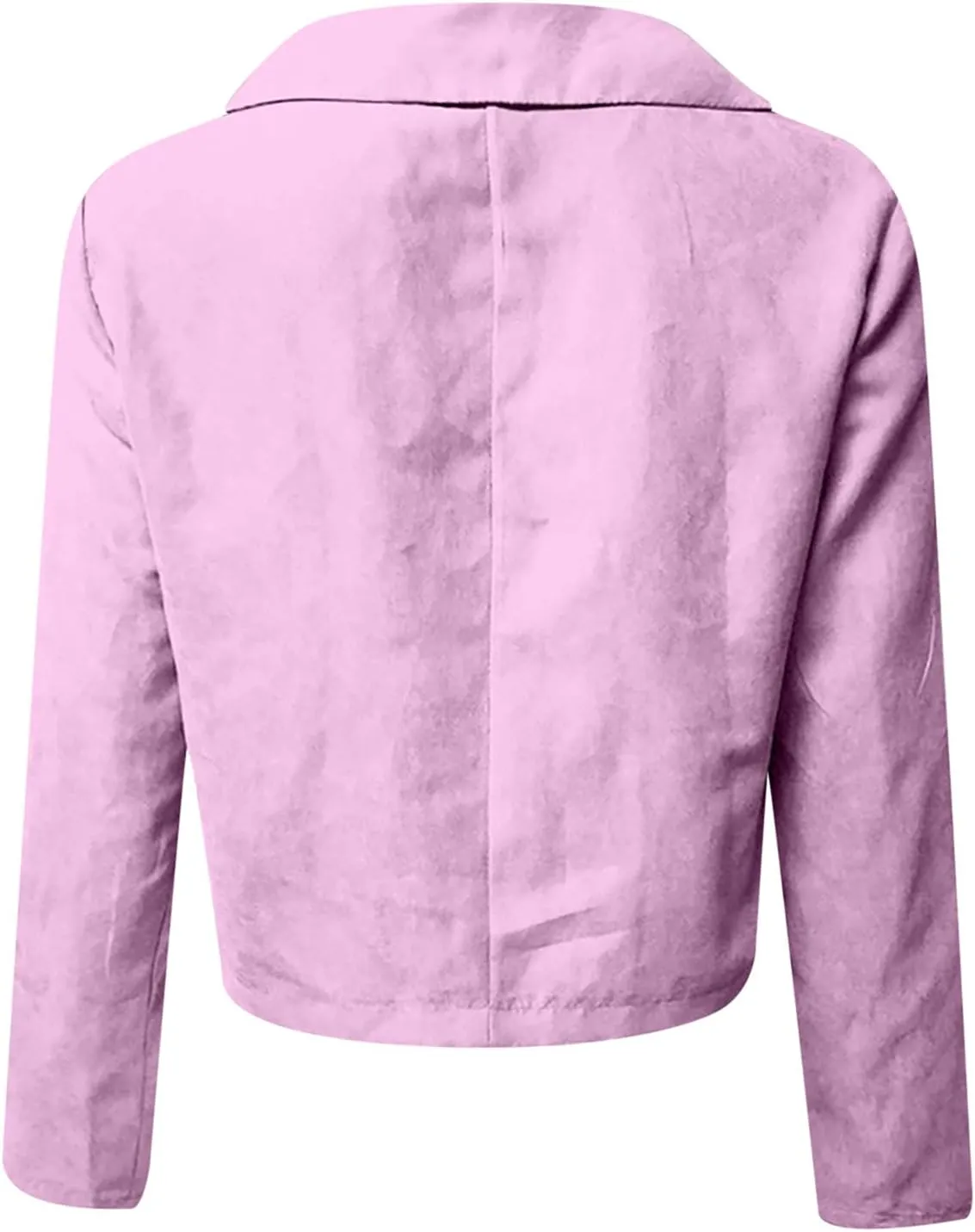 Faux Leather Jackets for Women 2023 Fall Fashion Suede Cropped Jacket Lightweight Zip Up Motorcycle Jacket Tops