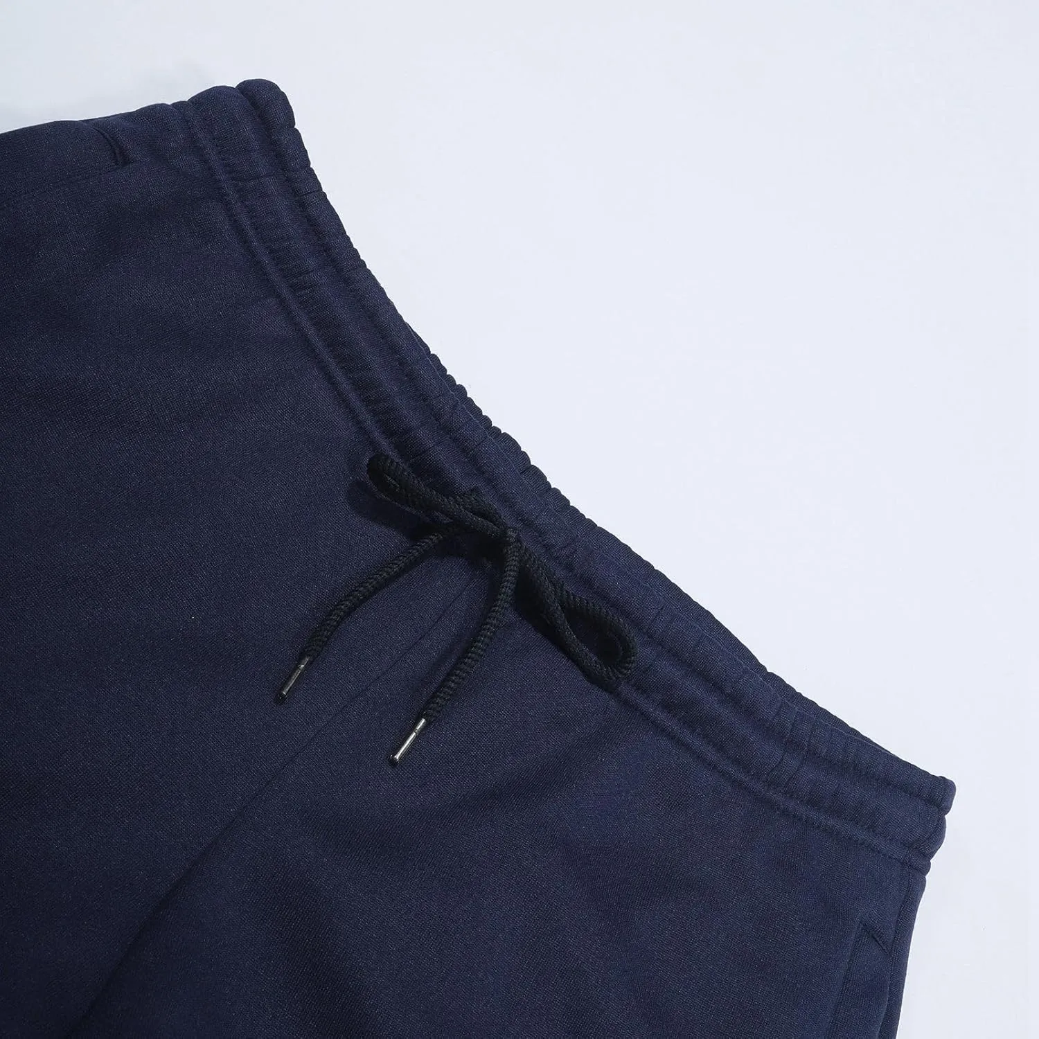 Fleece Cargo Sweatpants for Men Big and Tall Loose Fit Elastic Waist Casual Pants Lightweight Comfy Drawstring Athletic Pants
