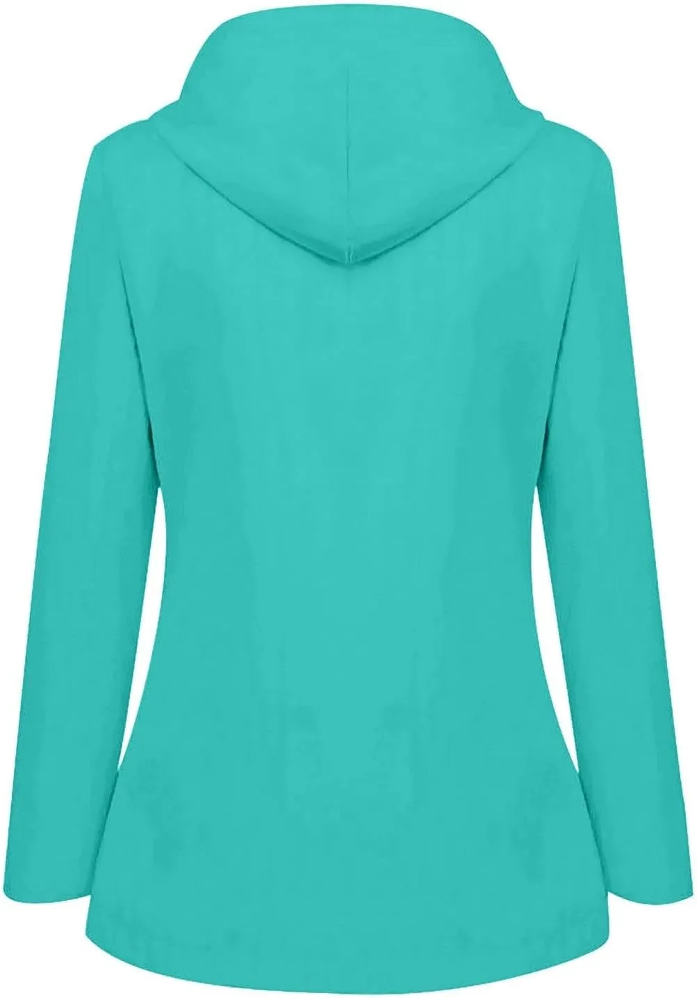FONMA Rain Coats for Women Plus Size Waterproof Hoodie Jacket Windproof Windbreaker Lightweight Raincoat Drawstring Pockets