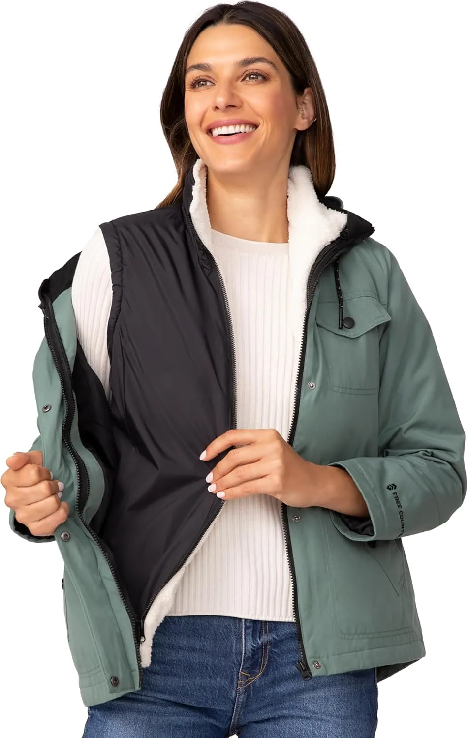 Free Country Women's Cascade Canvas 3-in-1 Systems Jacket
