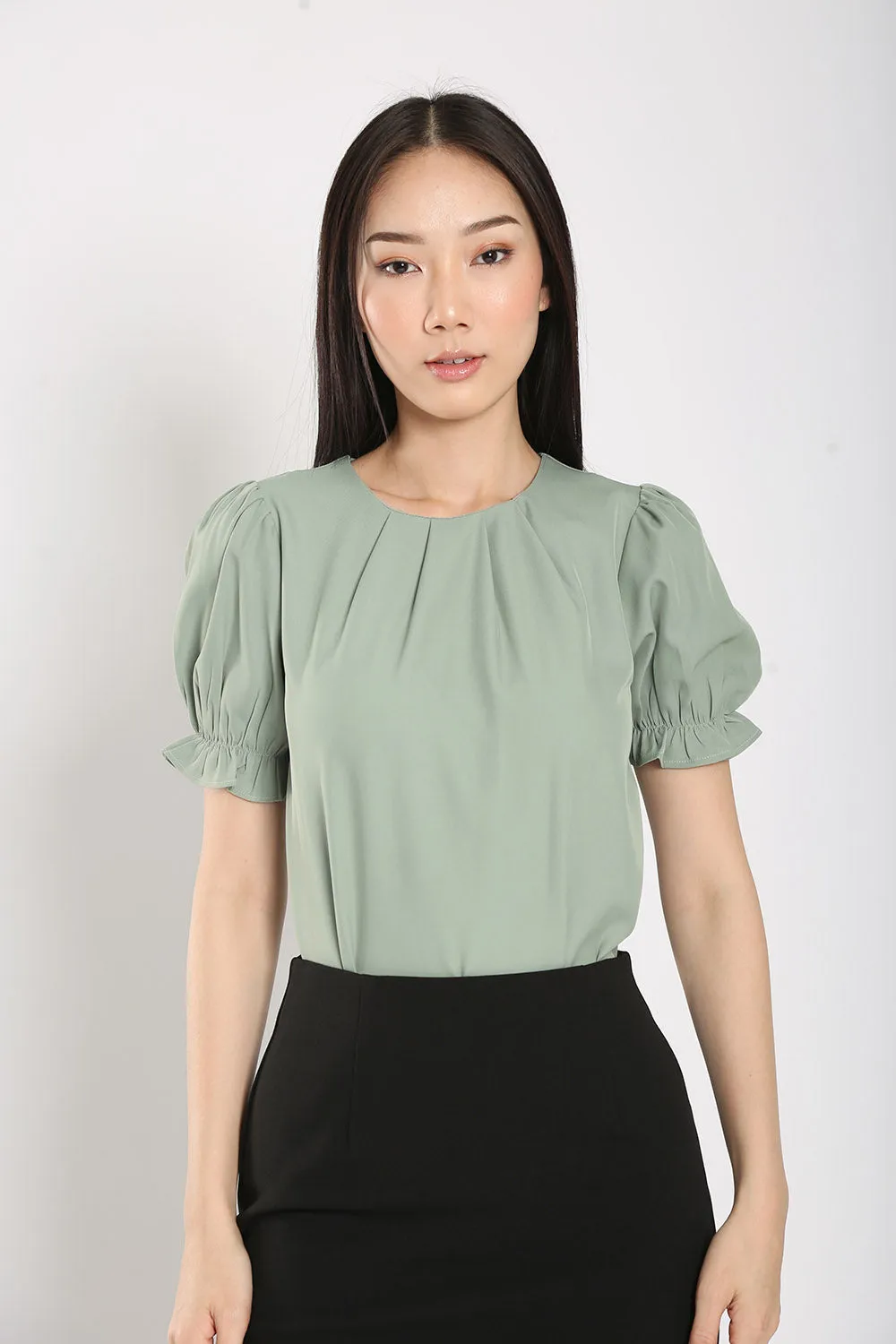 Geia Blouse in Sage Green