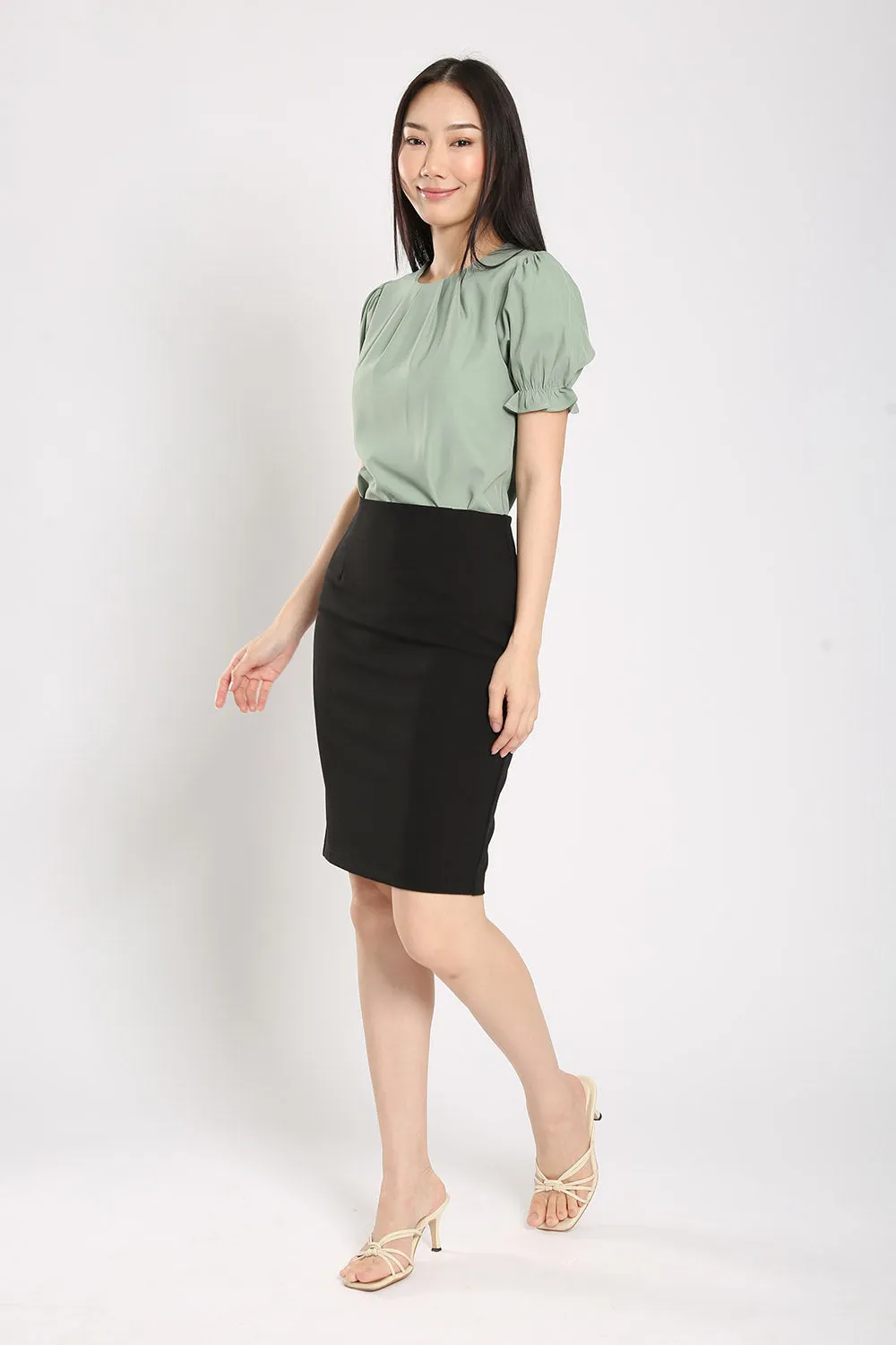Geia Blouse in Sage Green