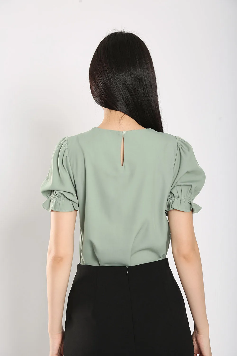 Geia Blouse in Sage Green