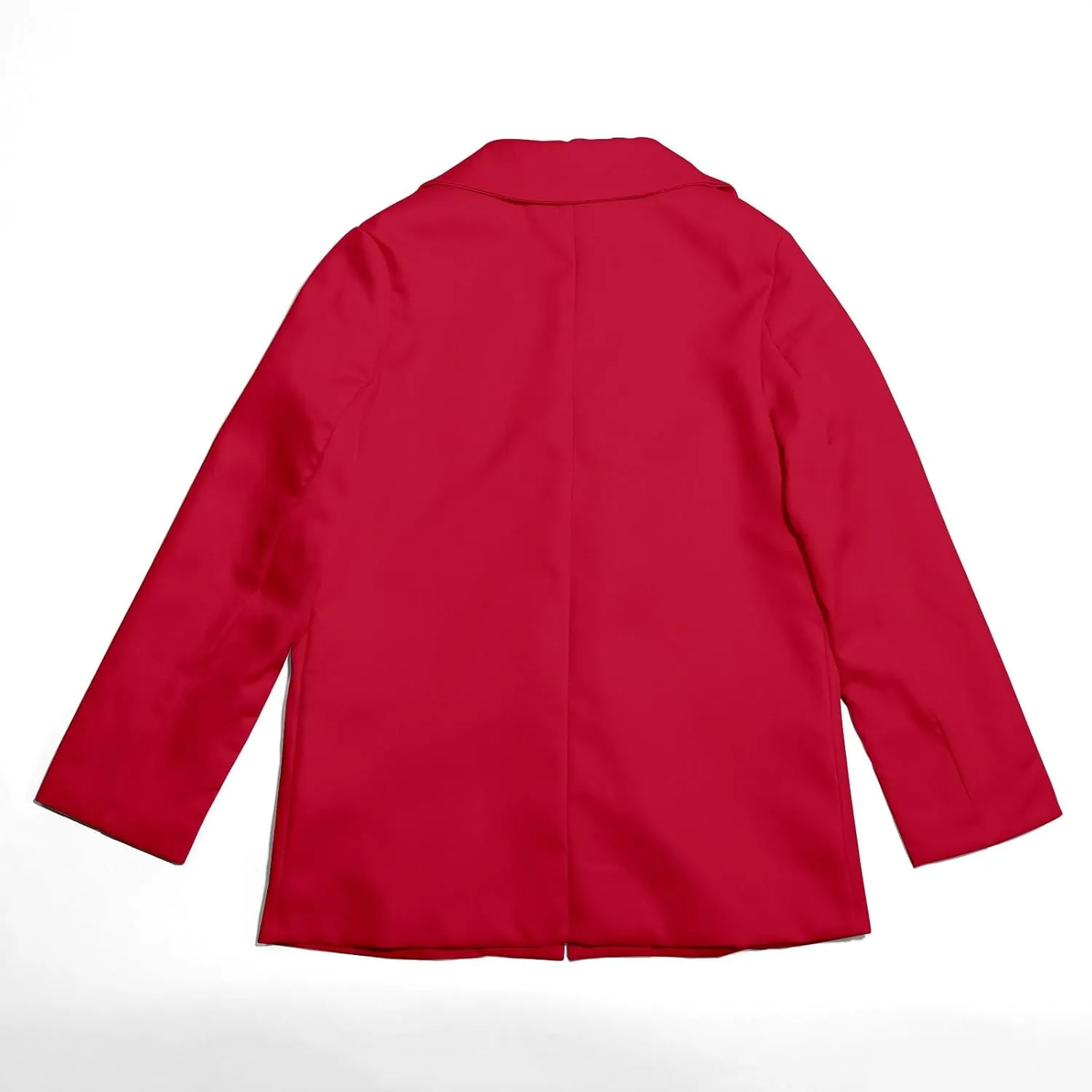 Girls Blazer Long Sleeve Shawl Collar Formal Blazers Suit Jacket Open Front Inner Pocket for Kids Size 3-14 Year