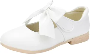 Girls Mary Jane Dress Shoes Bows Low Heels Flower Girl Wedding Church Shoes Toddler Little Kids Pump Shoes