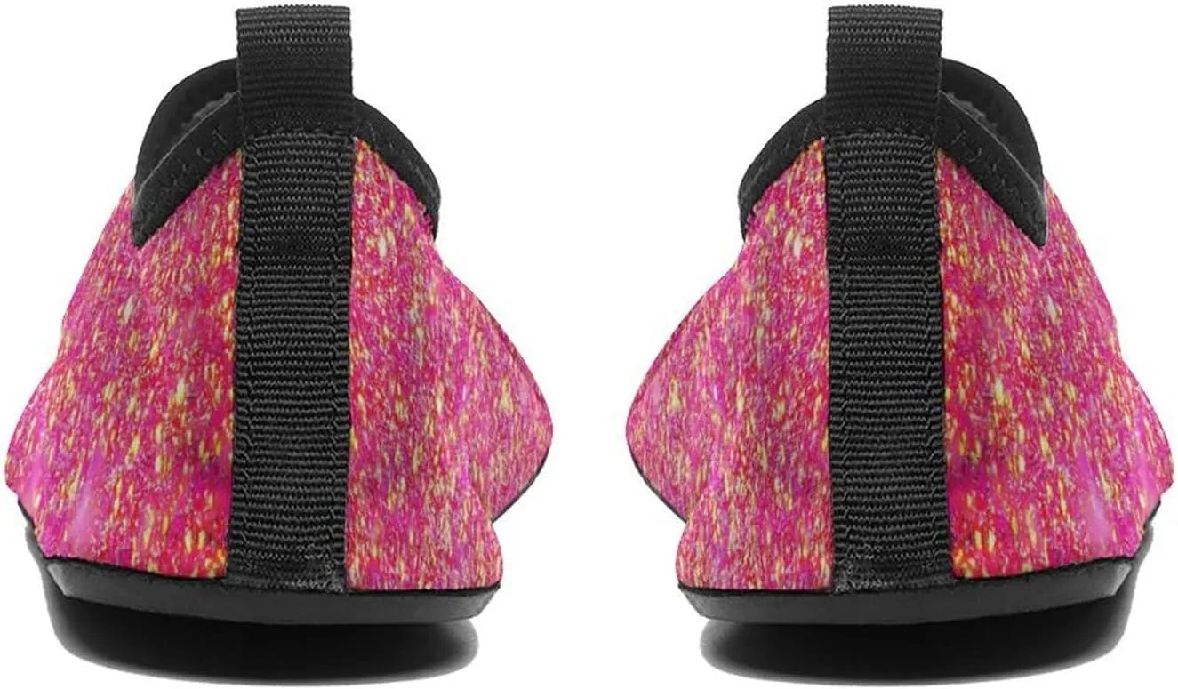 Glam Pink Gold Glitter Ombre Sparkles Men Women Water Shoes Quick-Dry Aqua Socks Barefoot Slip-on for Beach Swim Sport Surf Yoga Exercise