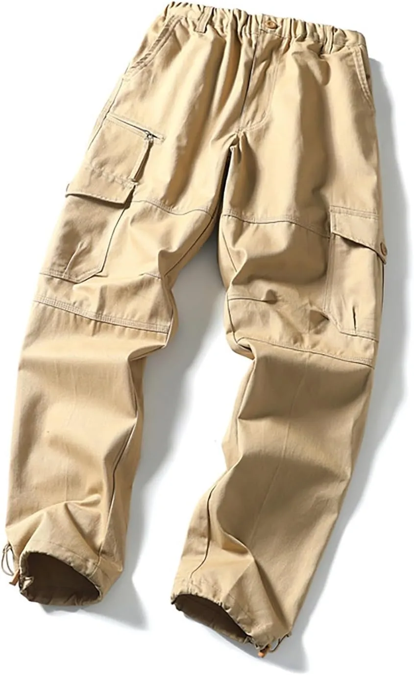GOFULY Cargo Pants Mens Ripstop Stretch Baggy Sweatpants with Multi Pockets Y2K Hiking Pants Convertible Tall Pants Casual