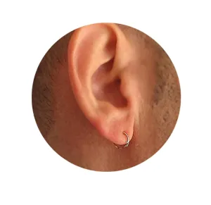 Gold Earrings - Hoops for men - 14K Gold Filled - Fine Mens Jewelry - Unisex Jewelry - Cartilage, Helix Piercing
