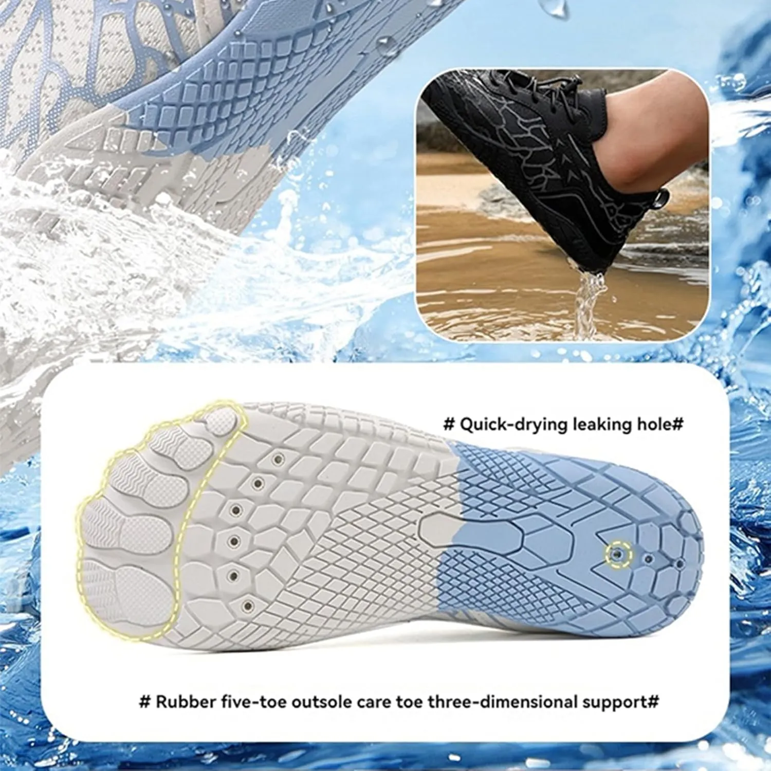 Hike Barefoot Shoes Women Men 2025 New Hike Shoes Footwear Barefoot Womens Mens Breathable & Non-Slip Athletic Wide Toe Water Shoes Unisex