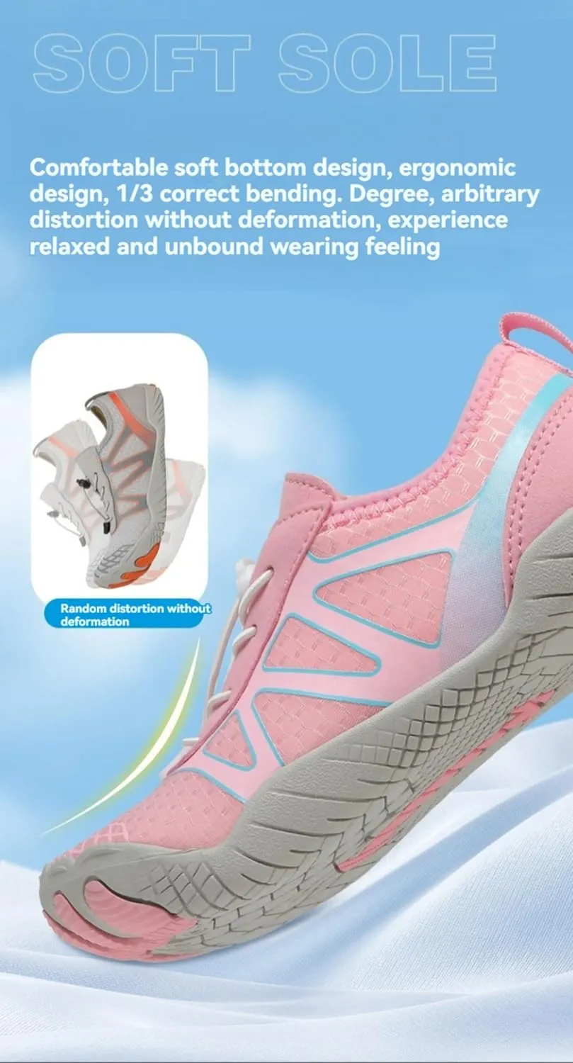 Hike Barefoot Shoes Women Wide Toe Box Walking Shoes Comfortable Breathable Sneakers Grounded Footwear Neuropathy Barefoot Shoe Zero Drop Running Sneakers Swim Socks Quick Dry Lightweight