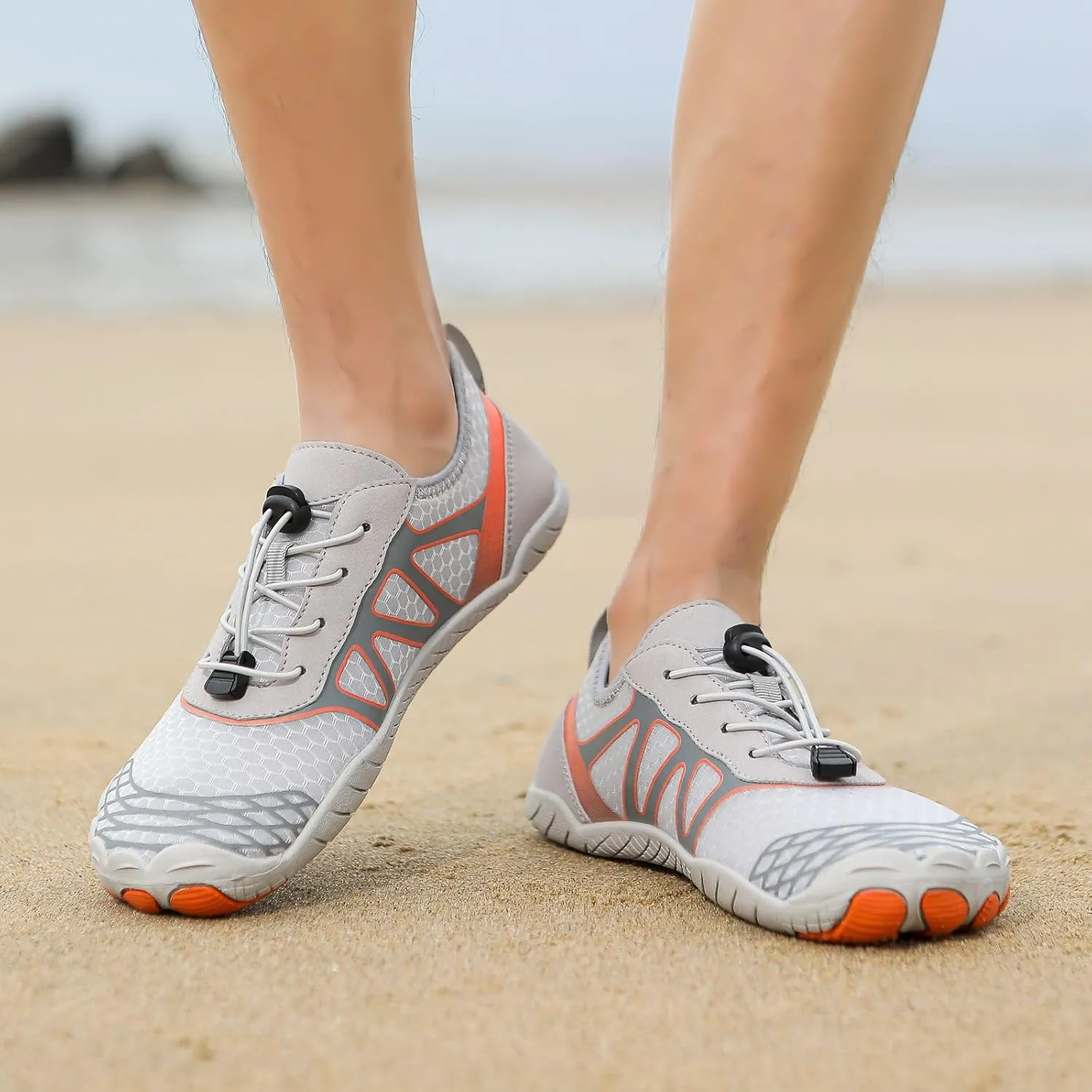 Hike Barefoot Shoes Women Wide Toe Box Walking Shoes Comfortable Breathable Sneakers Grounded Footwear Neuropathy Barefoot Shoe Zero Drop Running Sneakers Swim Socks Quick Dry Lightweight