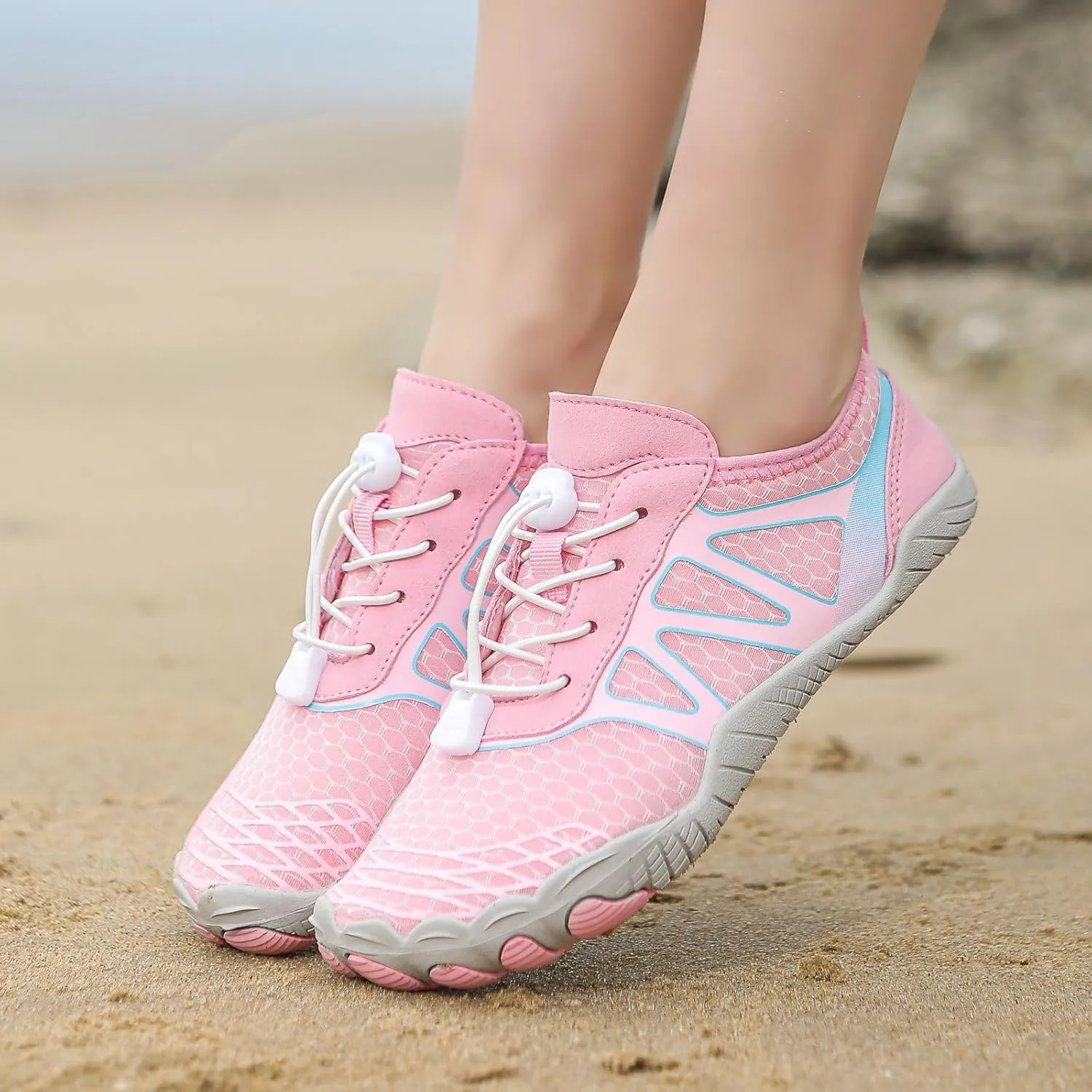 Hike Barefoot Shoes Women Wide Toe Box Walking Shoes Comfortable Breathable Sneakers Grounded Footwear Neuropathy Barefoot Shoe Zero Drop Running Sneakers Swim Socks Quick Dry Lightweight