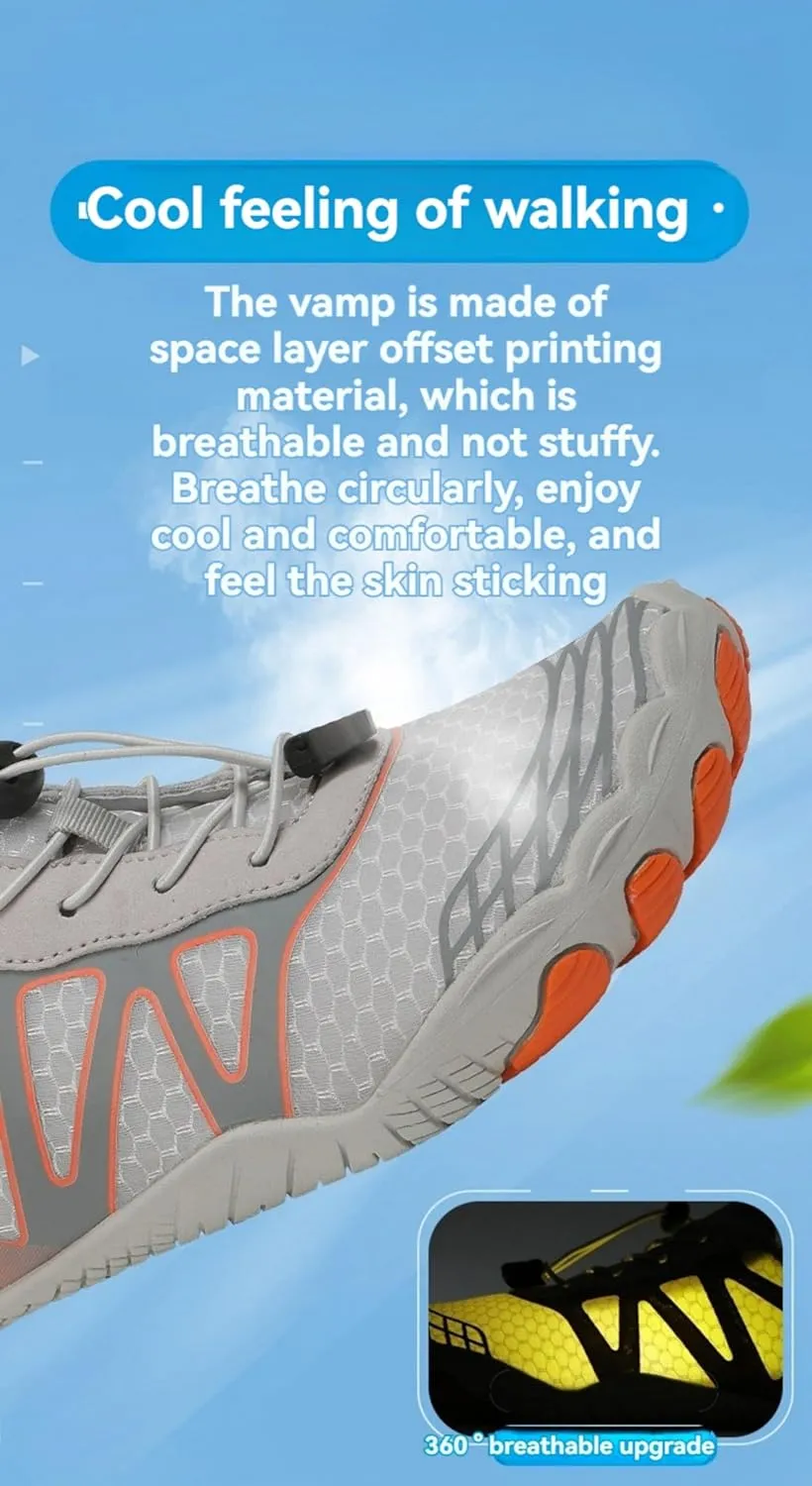 Hike Barefoot Shoes Women Wide Toe Box Walking Shoes Comfortable Breathable Sneakers Grounded Footwear Neuropathy Barefoot Shoe Zero Drop Running Sneakers Swim Socks Quick Dry Lightweight