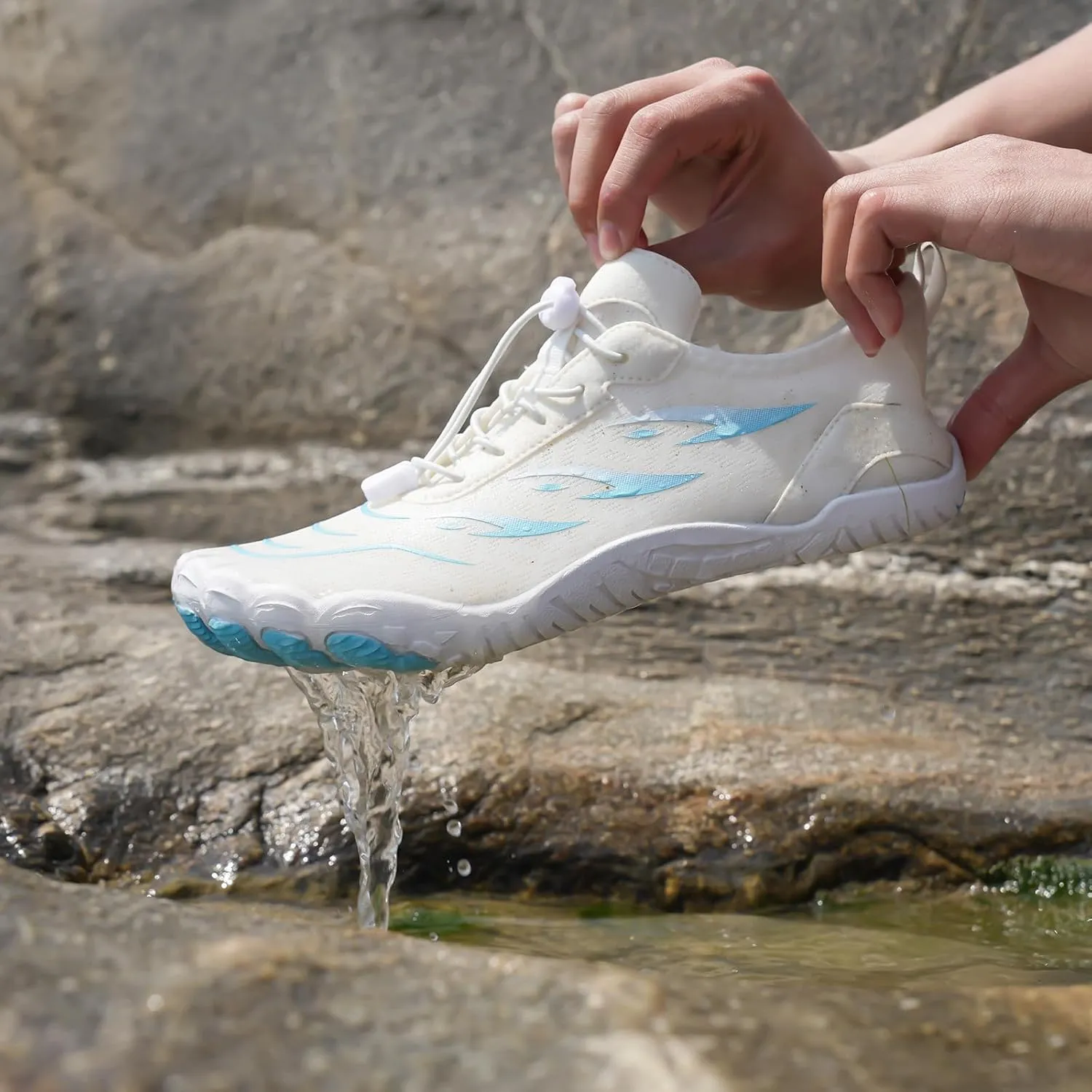 Hike Barefoot Water Shoes for Women Men Footwear Quick Dry Wide Toe Box Pro Beach Swim Athletic Sports Shoes Non-Slip Aqua Shoe Pool Hiking Walking Diving Surfing Breathable Hiking Footwear