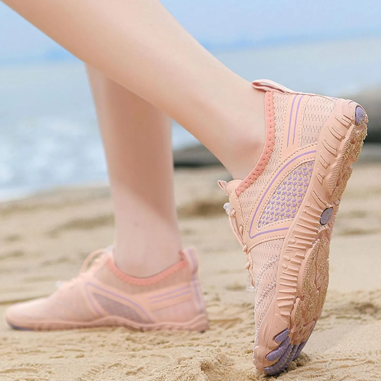 Hiking Barefoot Shoes Women Wide Toe Box Grounded Footwear for Women Healthy & Non-Slip Barefoot Shoes Breathable Zero Drop Shoe Comfortable Casual Sneakers Walking, Running, Pool Swim Shoe Quick Dry