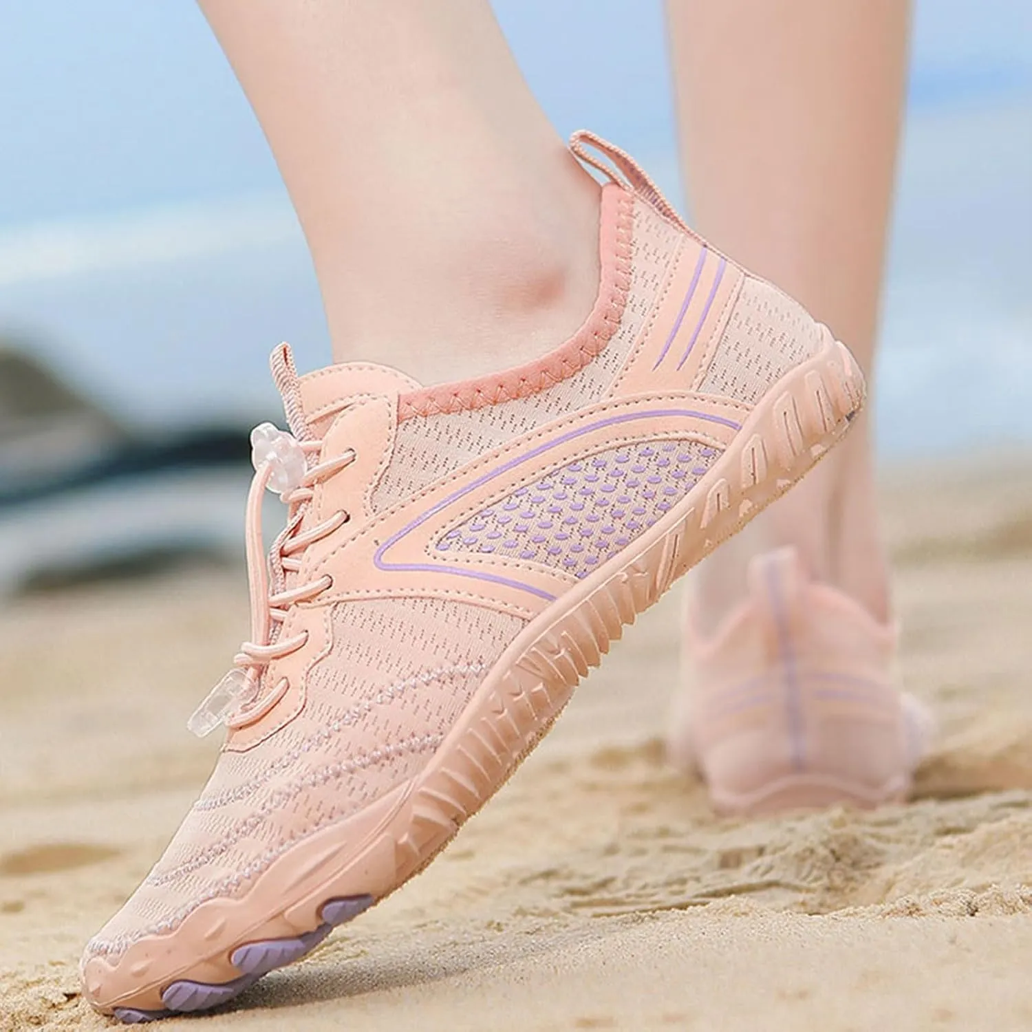 Hiking Barefoot Shoes Women Wide Toe Box Grounded Footwear for Women Healthy & Non-Slip Barefoot Shoes Breathable Zero Drop Shoe Comfortable Casual Sneakers Walking, Running, Pool Swim Shoe Quick Dry