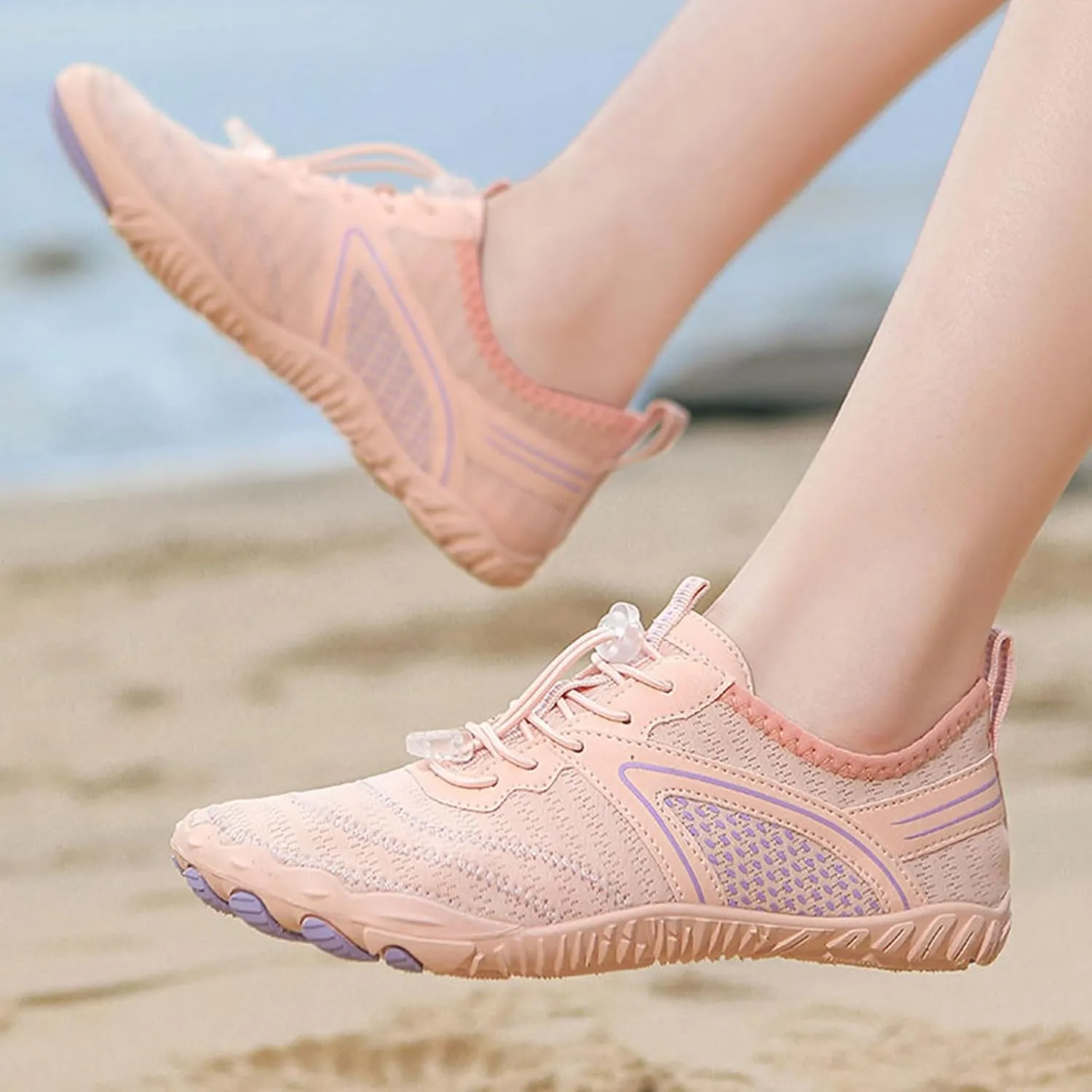 Hiking Barefoot Shoes Women Wide Toe Box Grounded Footwear for Women Healthy & Non-Slip Barefoot Shoes Breathable Zero Drop Shoe Comfortable Casual Sneakers Walking, Running, Pool Swim Shoe Quick Dry