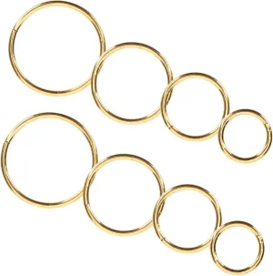 Homoyoyo 8pcs Nose Rings Hoops Gold Spiral Nose Hoop Ring Stainless Steel Women's Nose Jewelry