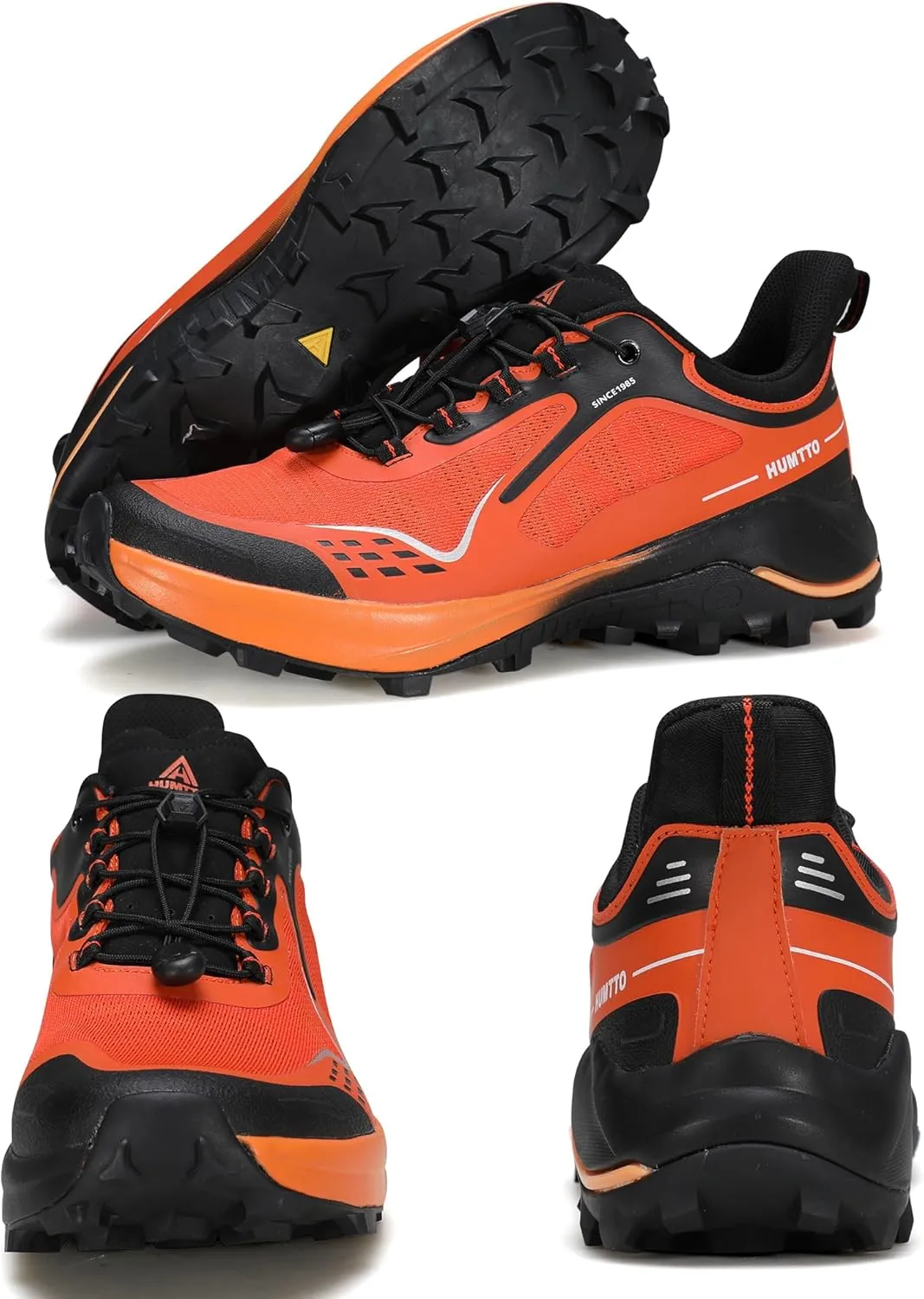 HUMTTO Men's Trail Running Shoes Quick Laces Cross Training Shoes Comfortable Breathable Anti Slip Walking Outdoors Athletic Sneakers