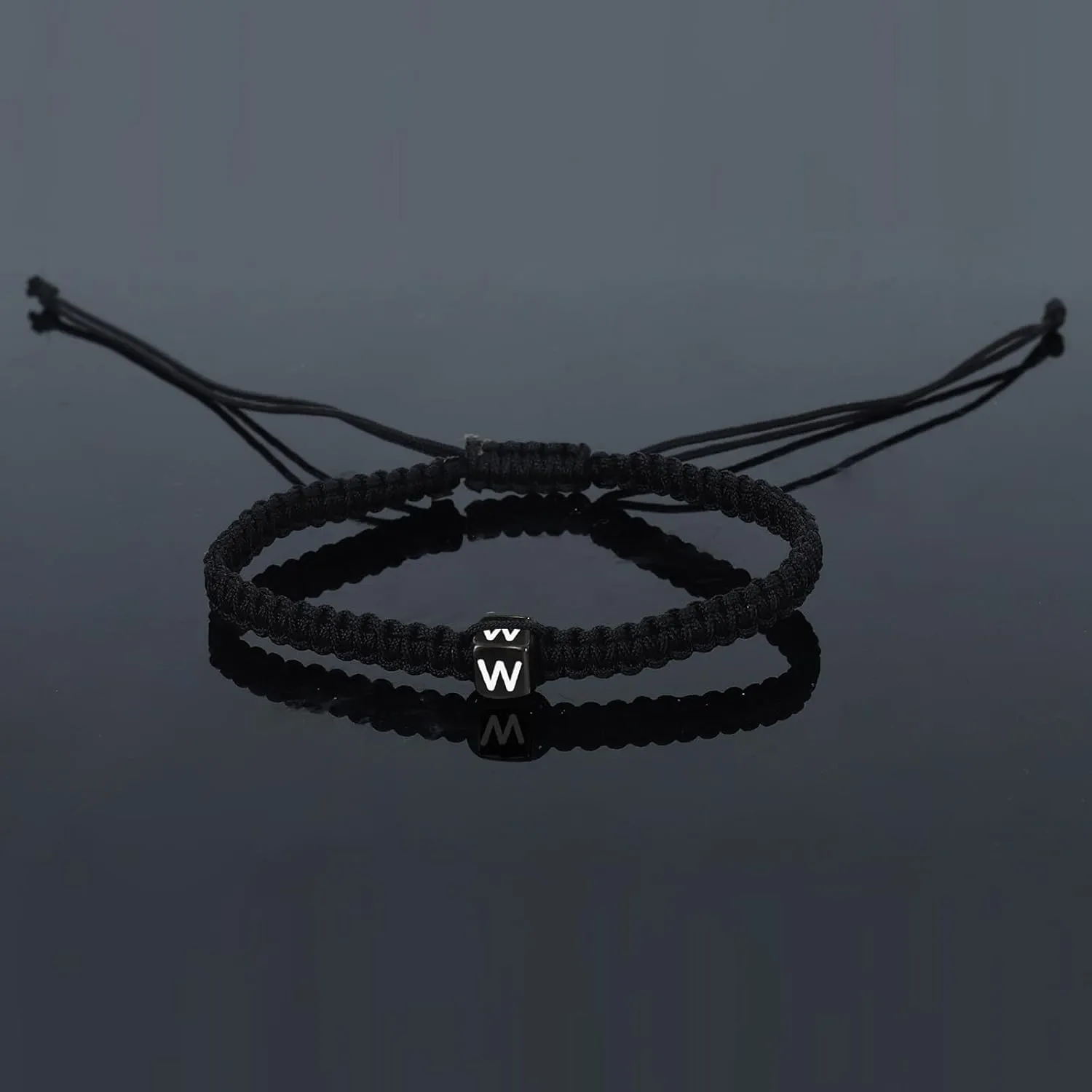 Initial Bracelets for Women Men Gifts for Her Teen Girl Best Friend Birthday Graduation Dainty Braided Bracelets Letter A-Z Charm Adjustable Link Mother's Day Jewelry Mom Valentine's Day Jewelry
