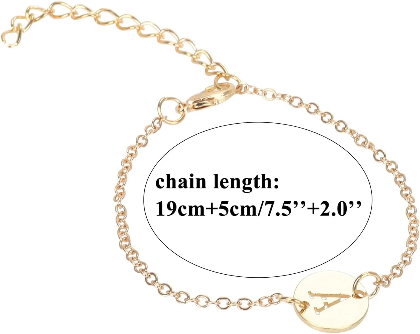 Initial Bracelets for Women - Personalized Gold Bracelets for Women Teen Girls Initial Pearl Bracelets for Girls Gifts Disc Monogram Bracelets Gold Jewelry for Women Teen Girl Gifts