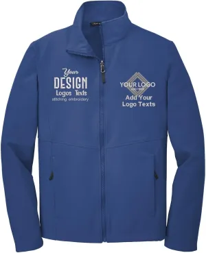 INK STITCH Men J901 Custom Embroidery Logo Texts Collective Soft Shell Zip Up Jackets