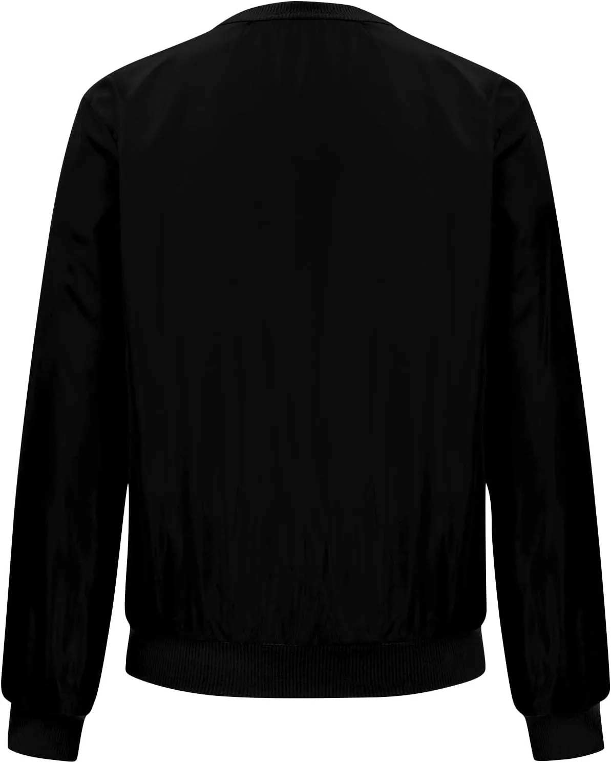 Jackets for Women Lightweight Zip Up Bomber Jacket with Pockets Stand Collar Windproof Outwear Fashion Fall Coat