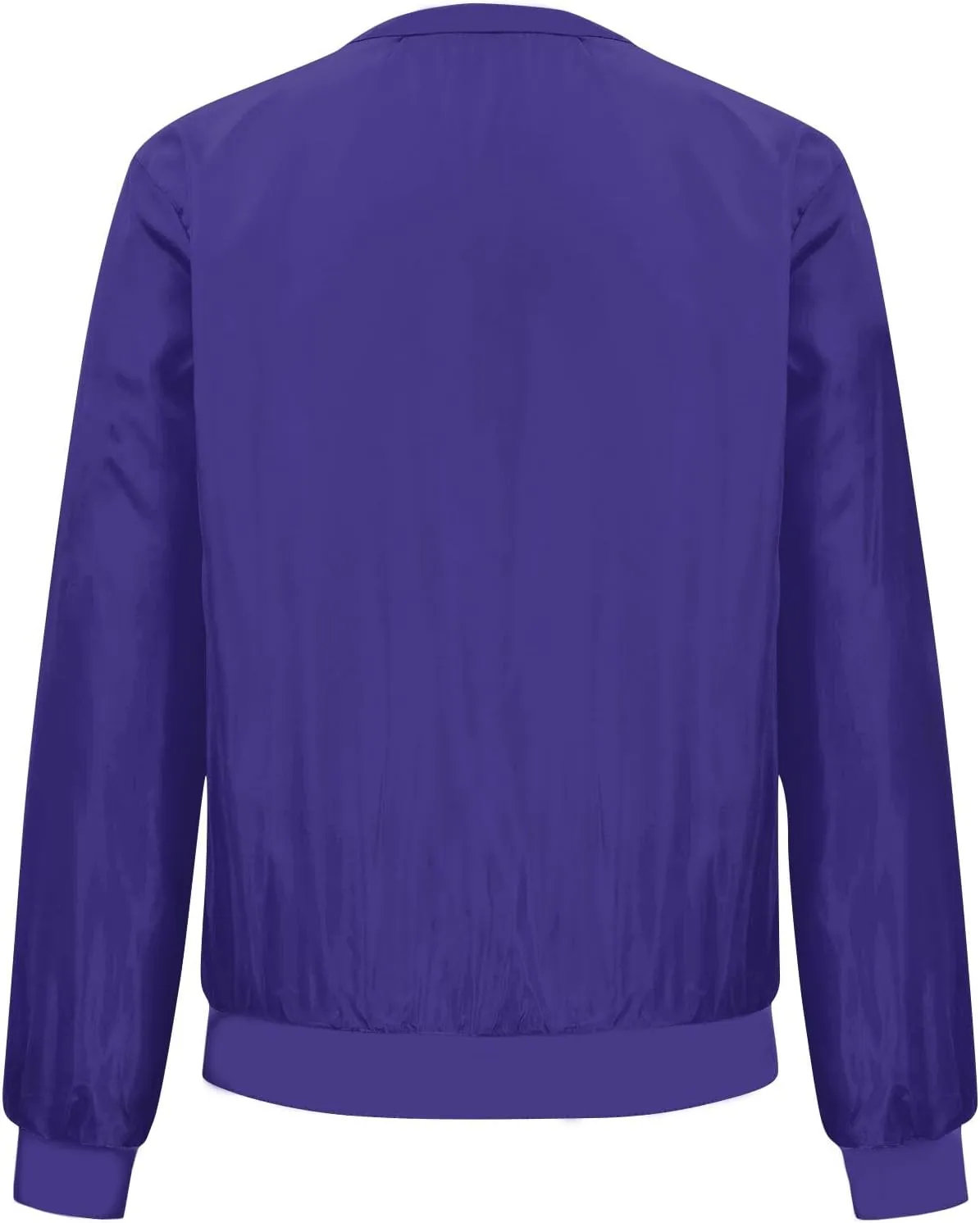 Jackets for Women Lightweight Zip Up Bomber Jacket with Pockets Stand Collar Windproof Outwear Fashion Fall Coat