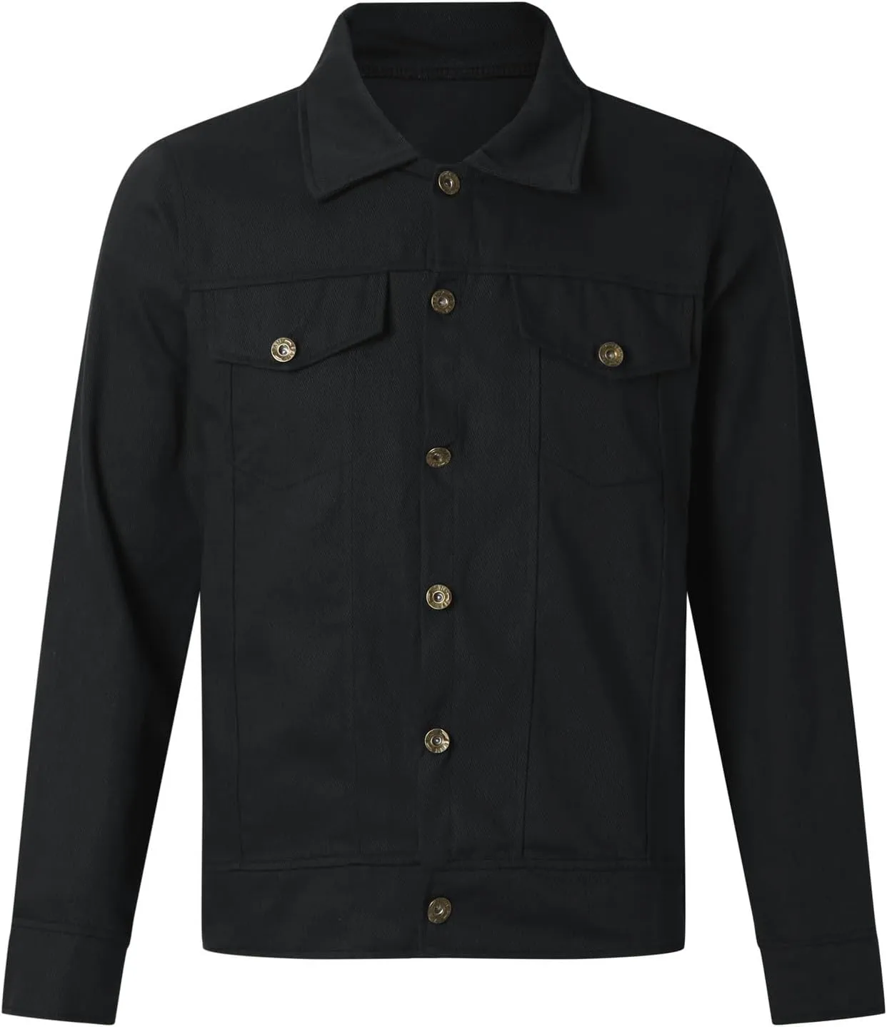 Jean Denim Jacket for Men Trucker Casual Jackets Slim Fit Jacket Coat Vintage Button Up Jacket with Pockets