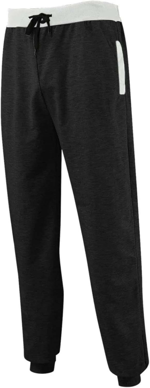 Joggers for Men Elastic Waist Baggy Plus Size Sweatpants Lightweight Stretch Workout Athletic Pants Casual Drawstring Trouser