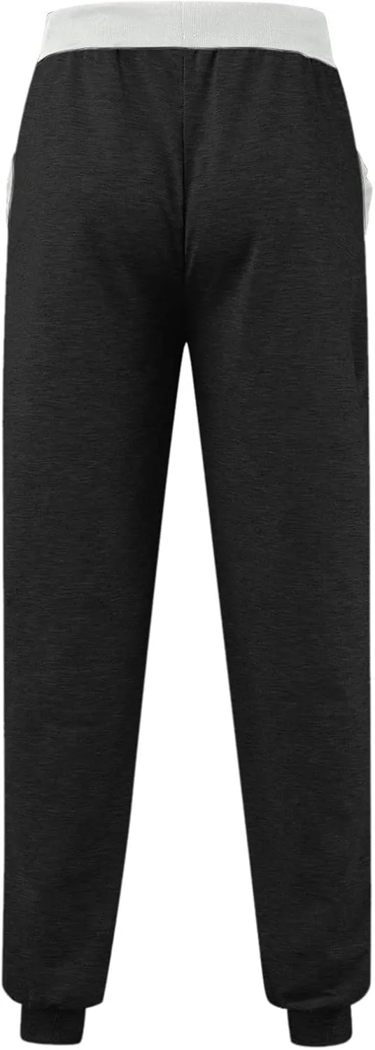 Joggers for Men Elastic Waist Baggy Plus Size Sweatpants Lightweight Stretch Workout Athletic Pants Casual Drawstring Trouser