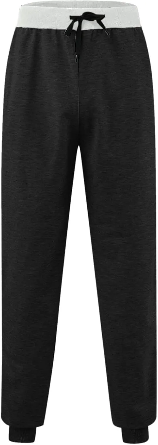 Joggers for Men Elastic Waist Baggy Plus Size Sweatpants Lightweight Stretch Workout Athletic Pants Casual Drawstring Trouser