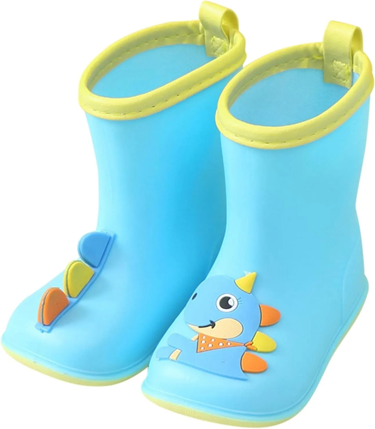 Kids Dinosaur Rain Boots for Boys Girls Mud Boots Waterproof Toddler Lightweight Rainboots with Toddler Slippers