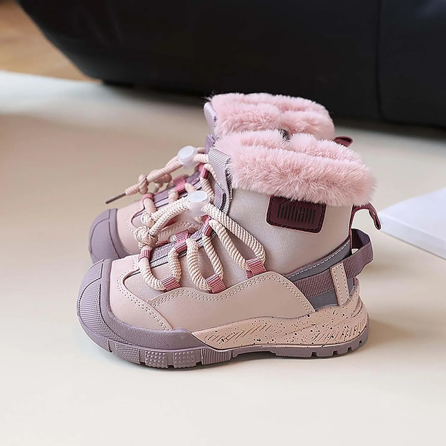 Kids Water Resistan Hiking Boots Boys Girls Anti Collision Anti-Ski Athletic Outdoor Adventur Trkking Shoes