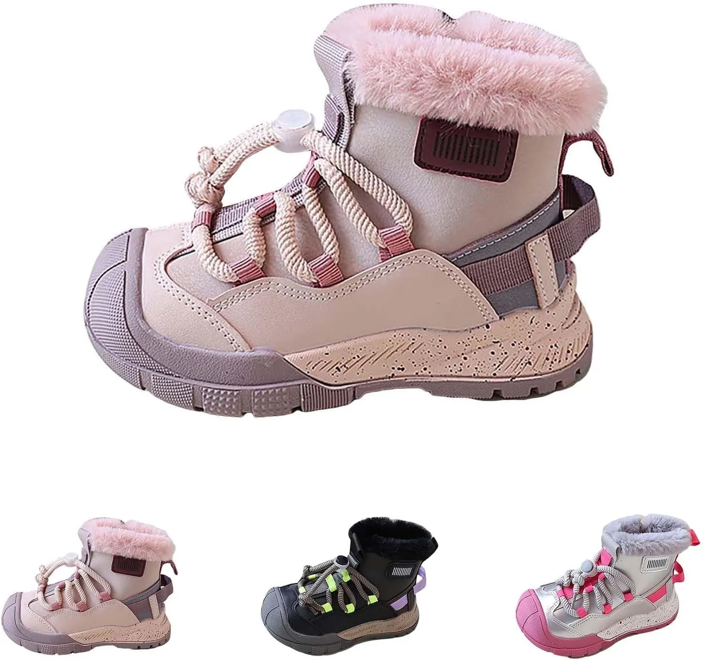 Kids Water Resistan Hiking Boots Boys Girls Anti Collision Anti-Ski Athletic Outdoor Adventur Trkking Shoes