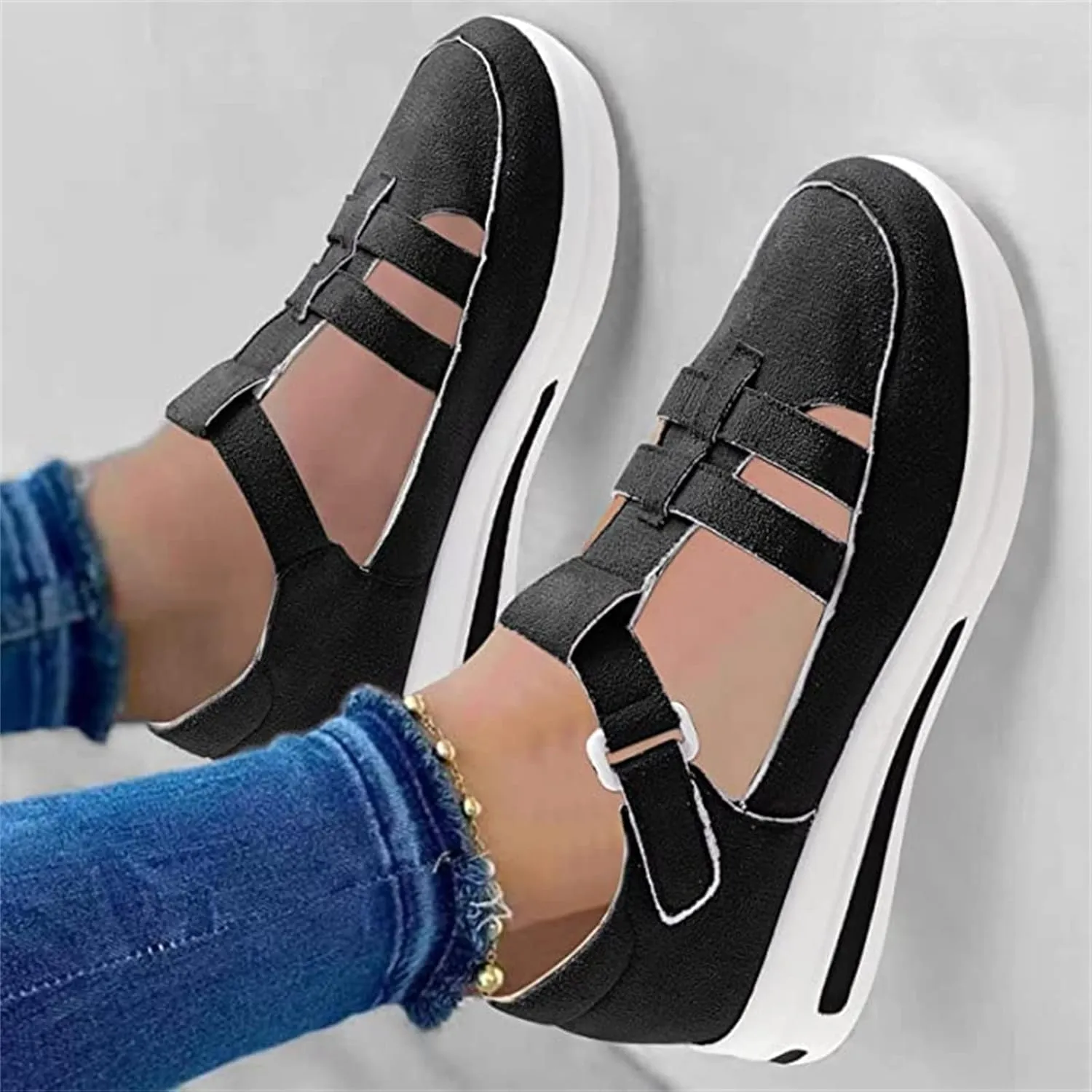 Ladmiple Shoes For Women Sneakers Slip Ons Walking Shoes Fashion Casual Athletic Non Slip Platform Tennis Running Shoes