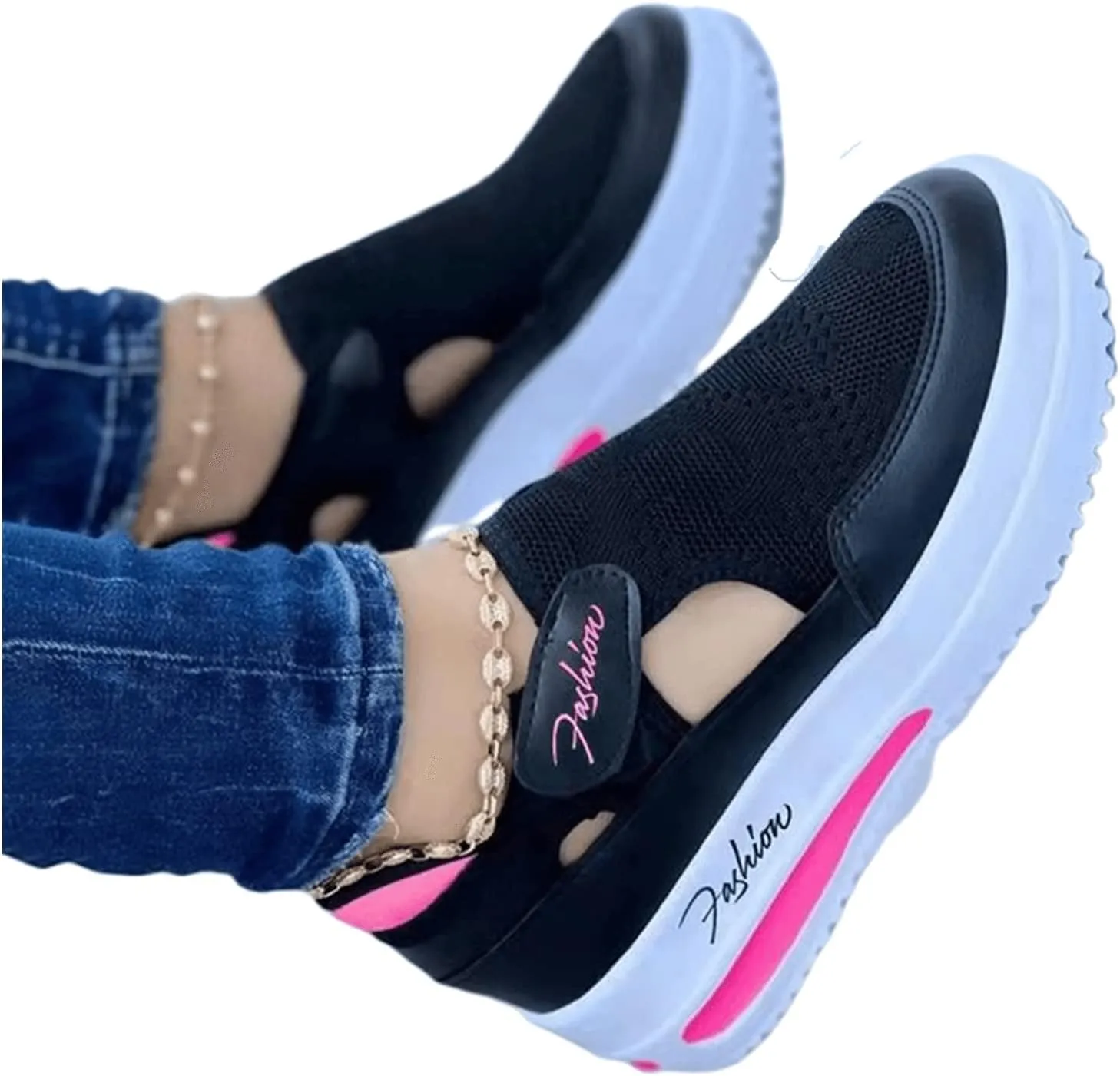 Ladmiple Slip On Shoes Women Casual Loafers Women's Fashion Sneaker Slip On Low Top Comfortable Walking Shoes Dressy Casual Summer Non Slip Platform Flats Canvas Loafers