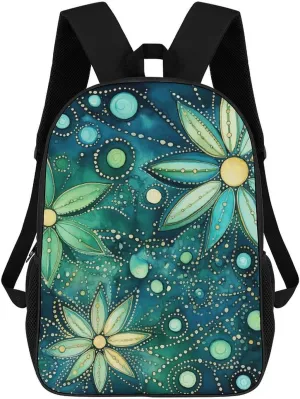 Laptop Backpack Casual Daypack Waterproof Blue And Green Computer Bag Business Work Bag for Travel