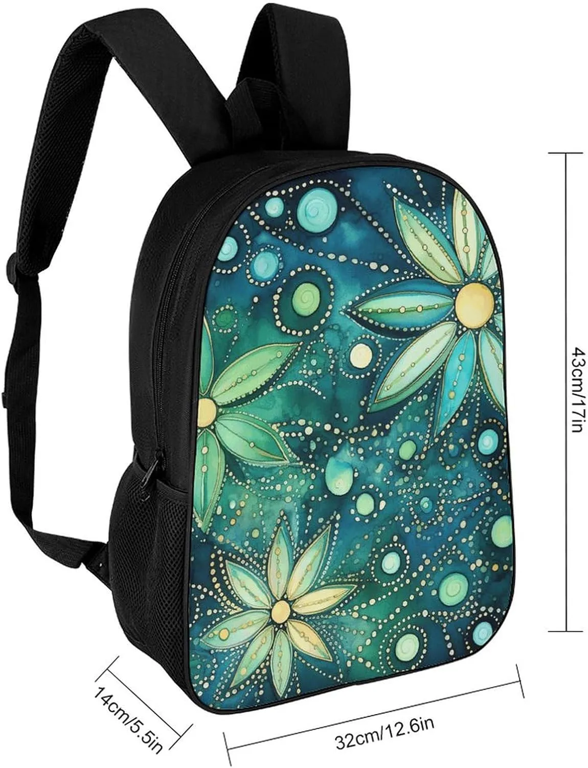 Laptop Backpack Casual Daypack Waterproof Blue And Green Computer Bag Business Work Bag for Travel